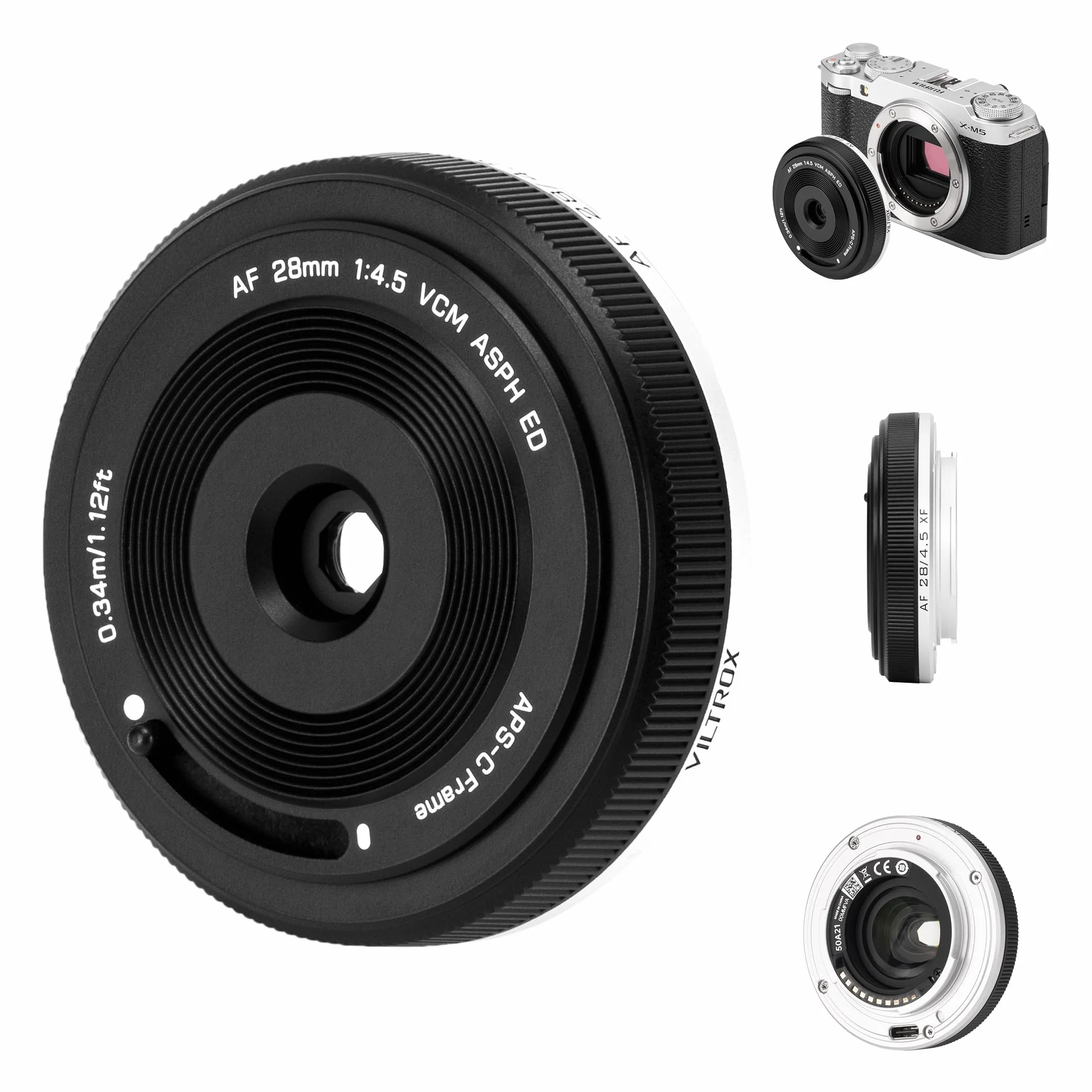 VILTROX AF 28mm F4.5 XF Pancake Obiettivo Grandangolare Full-Frame per Fuji X Mount