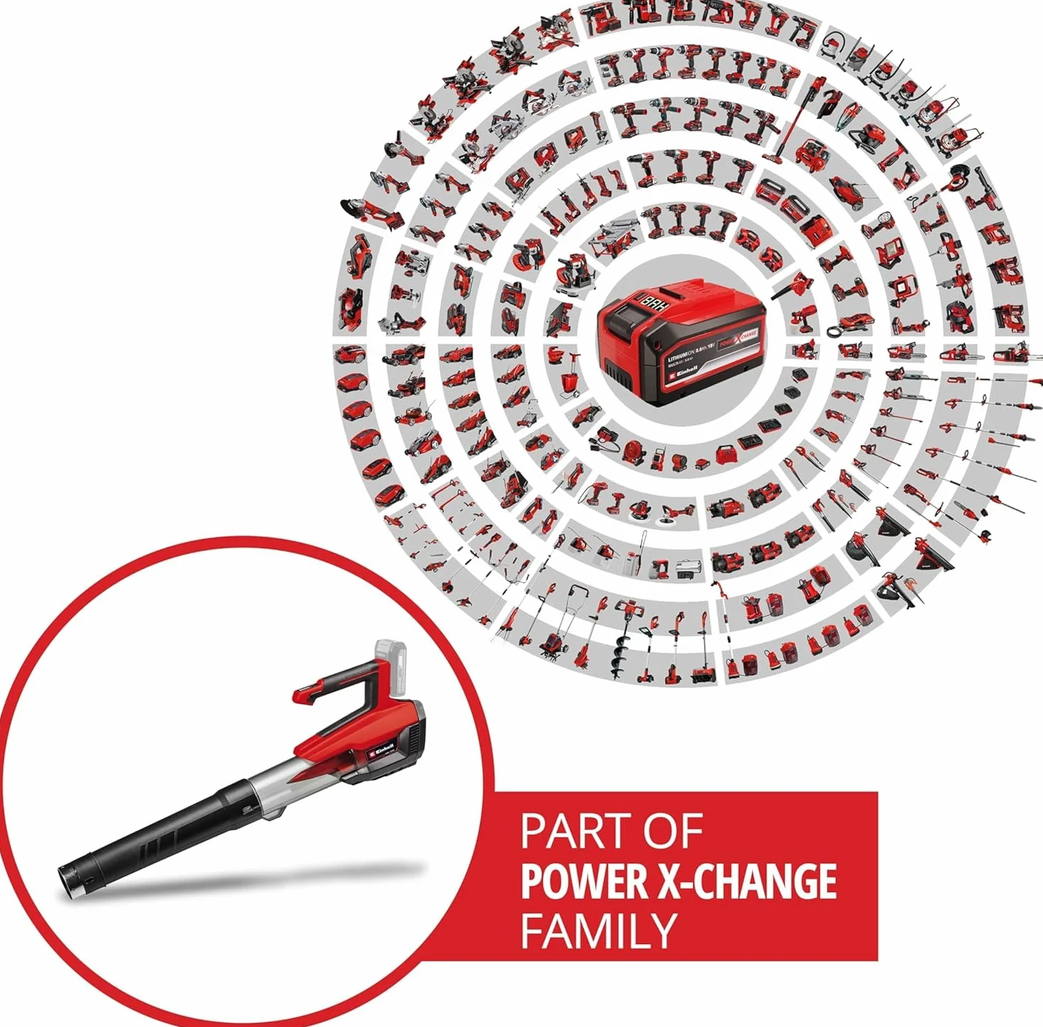 Einhell Professional Soffiatore per foglie a batteria GP-LB 18/200 Li E-Solo Power X-Change (18 V, senza spazzole, regolazione numero di giri, girante assiale, senza batteria e caricabatteria)