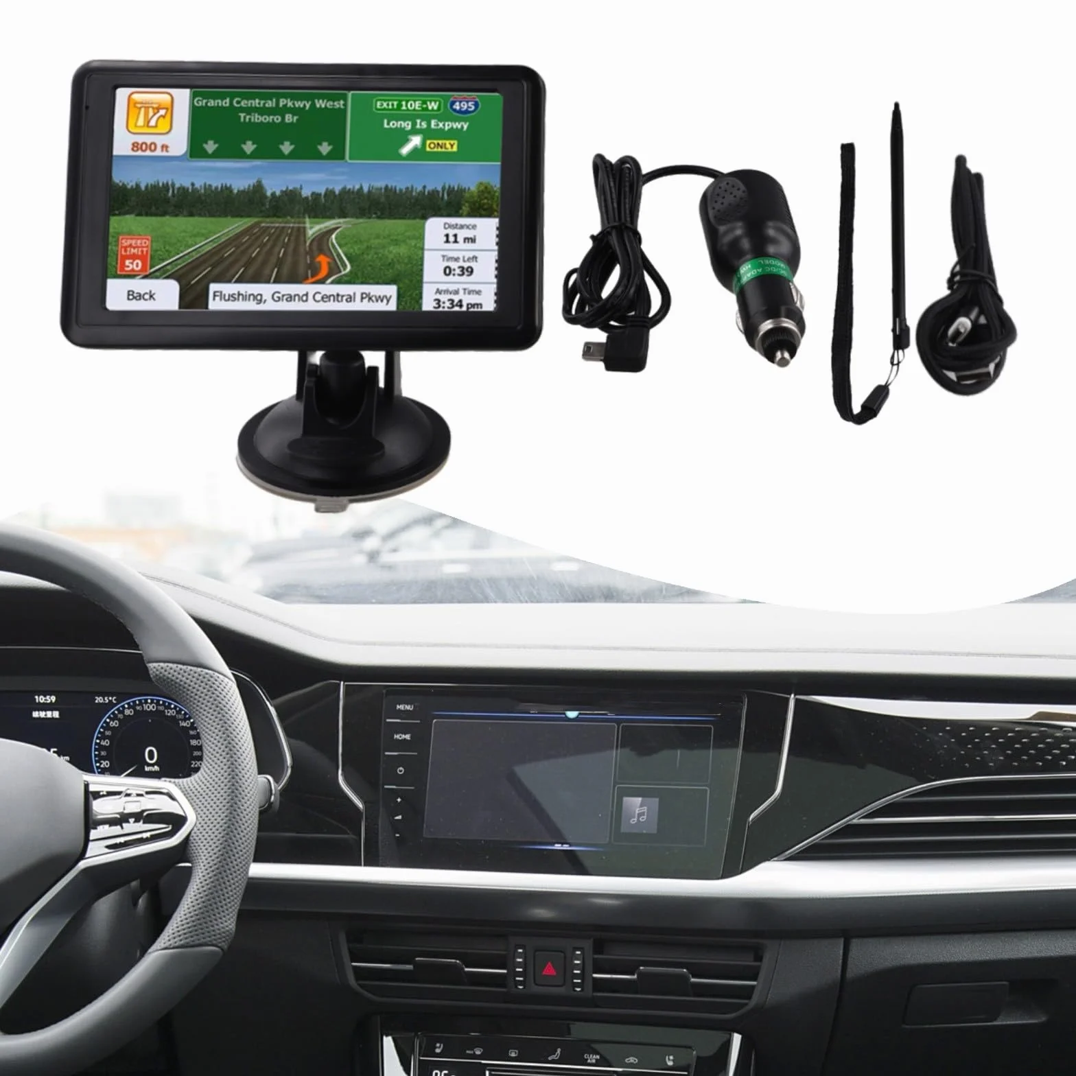 Navigatore GPS 5 Pollice 8GB ROM TFT Touch Screen con Mappa Gratis Regno Unito
