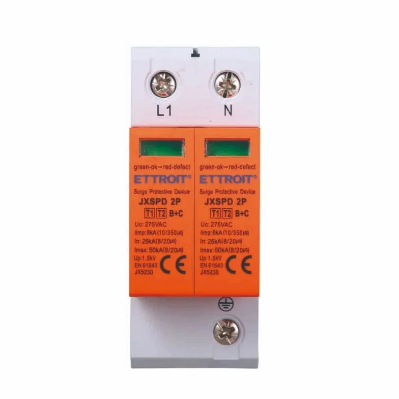ETTROIT SCARICATORE LIMITATORE DI SOVRATENSIONE TIPO T1+T2 2P 25KA-50KA SPD PER BARRA DIN