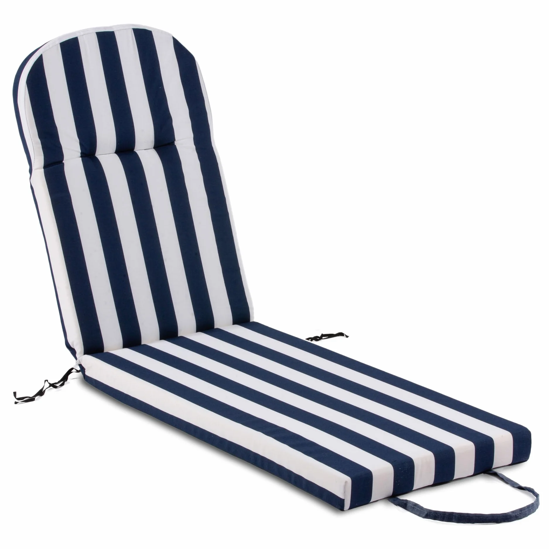 TECNOCUCI Materassino per sdraio da giardino - 100% Made in Italy - Cuscino per esterni - Rigato Bianco Blu