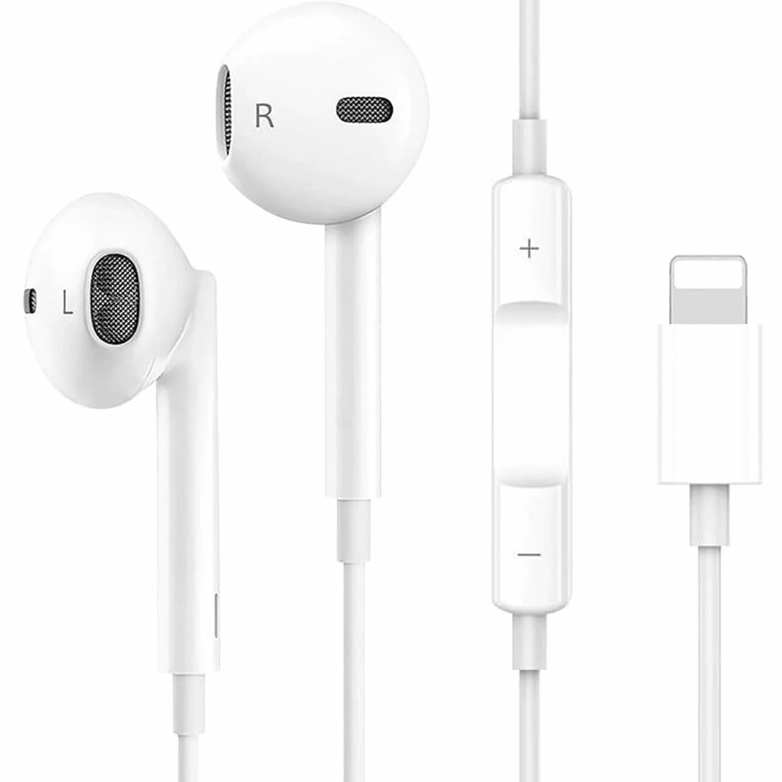 Cuffie In-Ear per iPhone con Fili, Hi-Fi Stereo Auricolari con Controllo del Volume e Isolamento del Rumore, Compatibile iPhone 14 Pro Max/13/12/Mini/11/SE/XS Max/X/XR/8 Plus/7