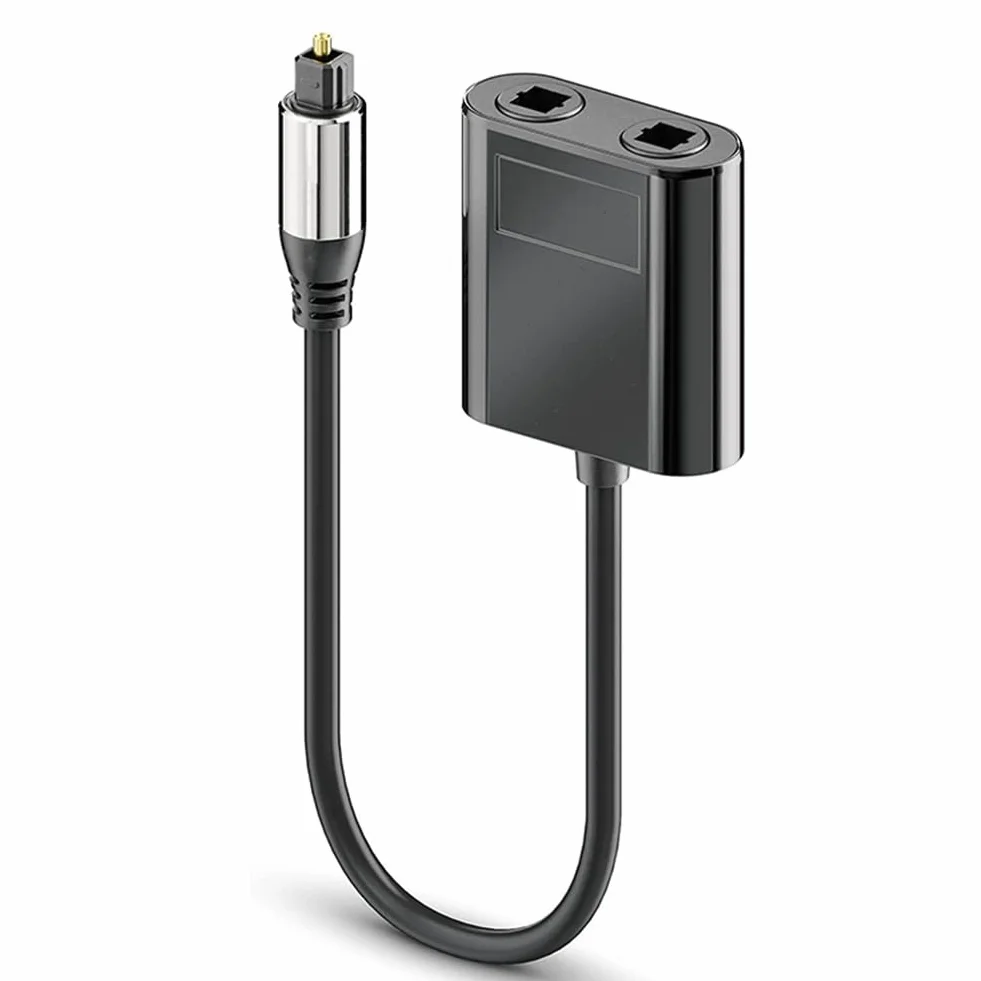 Sdoppiatore Fibra Ottica 2 in 1 Adattatore Audio Digitale per TV