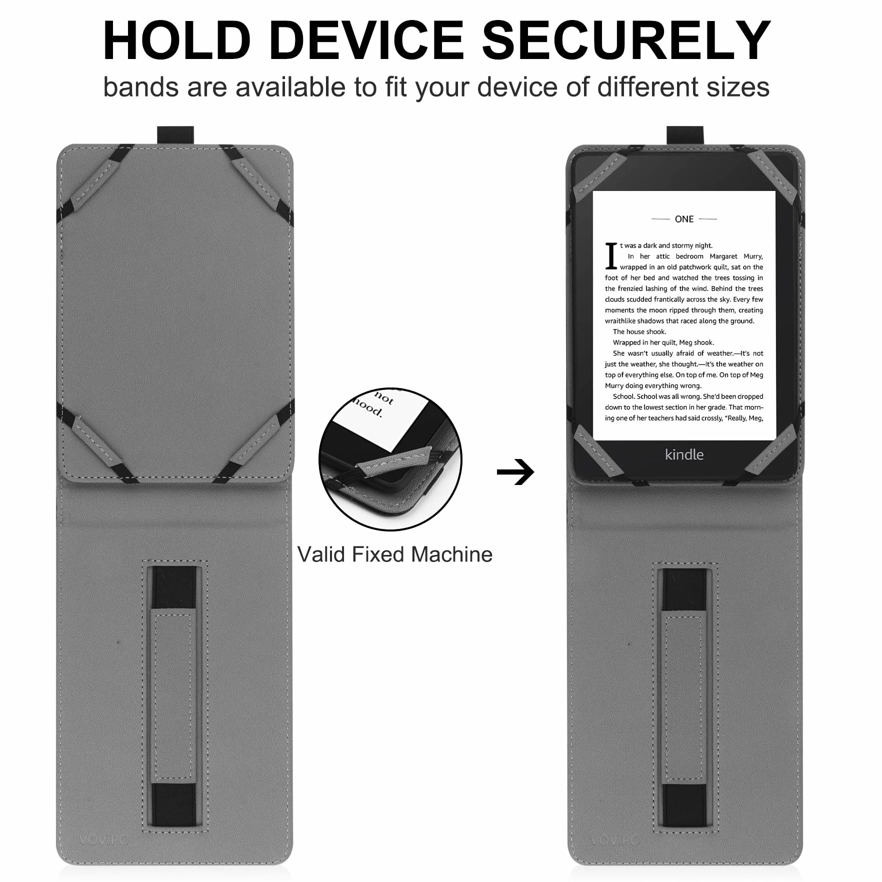 VOVIPO uniwersalna etui ochronna do Kindle Paperwhite Kobo czytnik 6 cali, Stand Folio z wieloma kątami widzenia