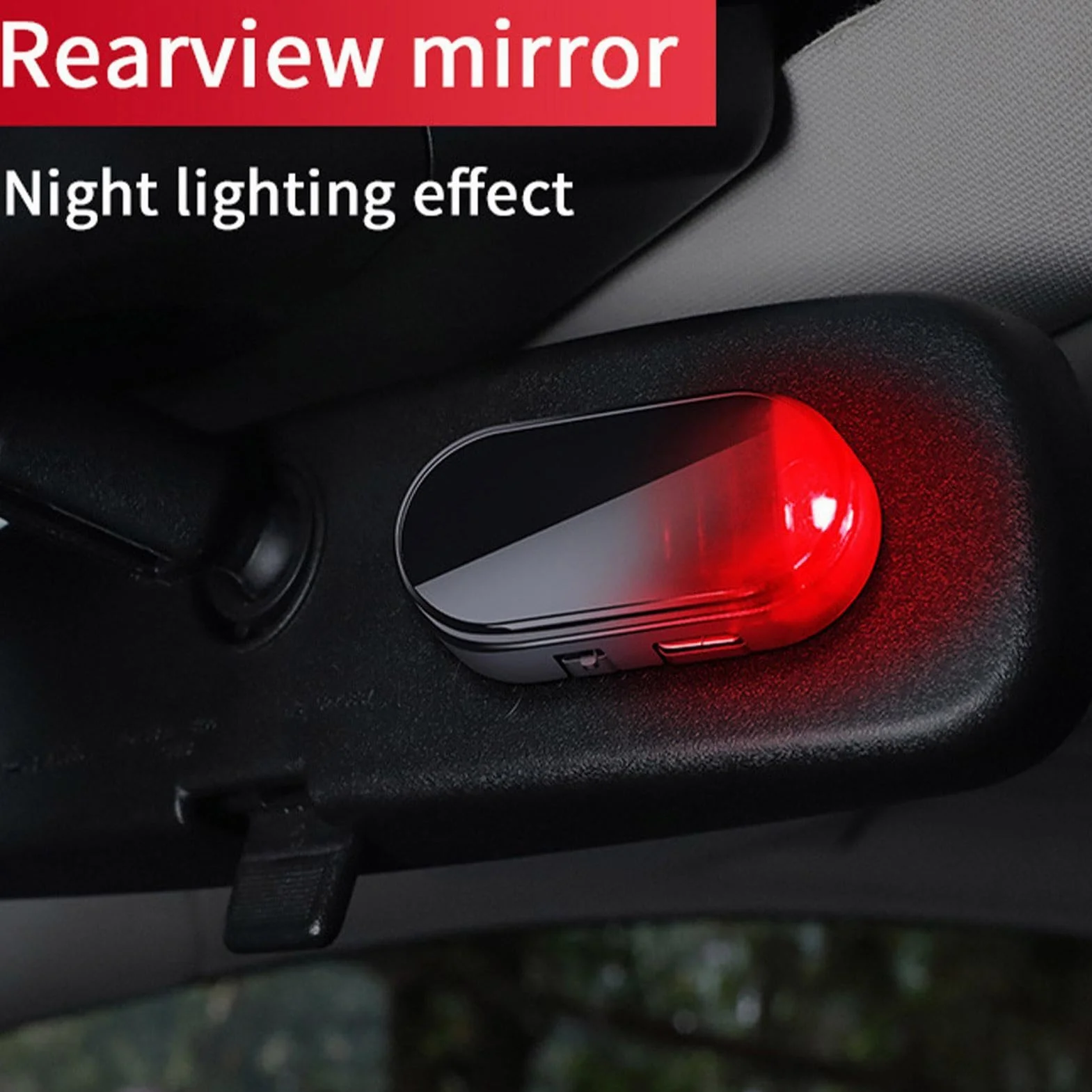 Luce di allarme per auto a energia solare LED blu 360° base magnetica ricarica USB