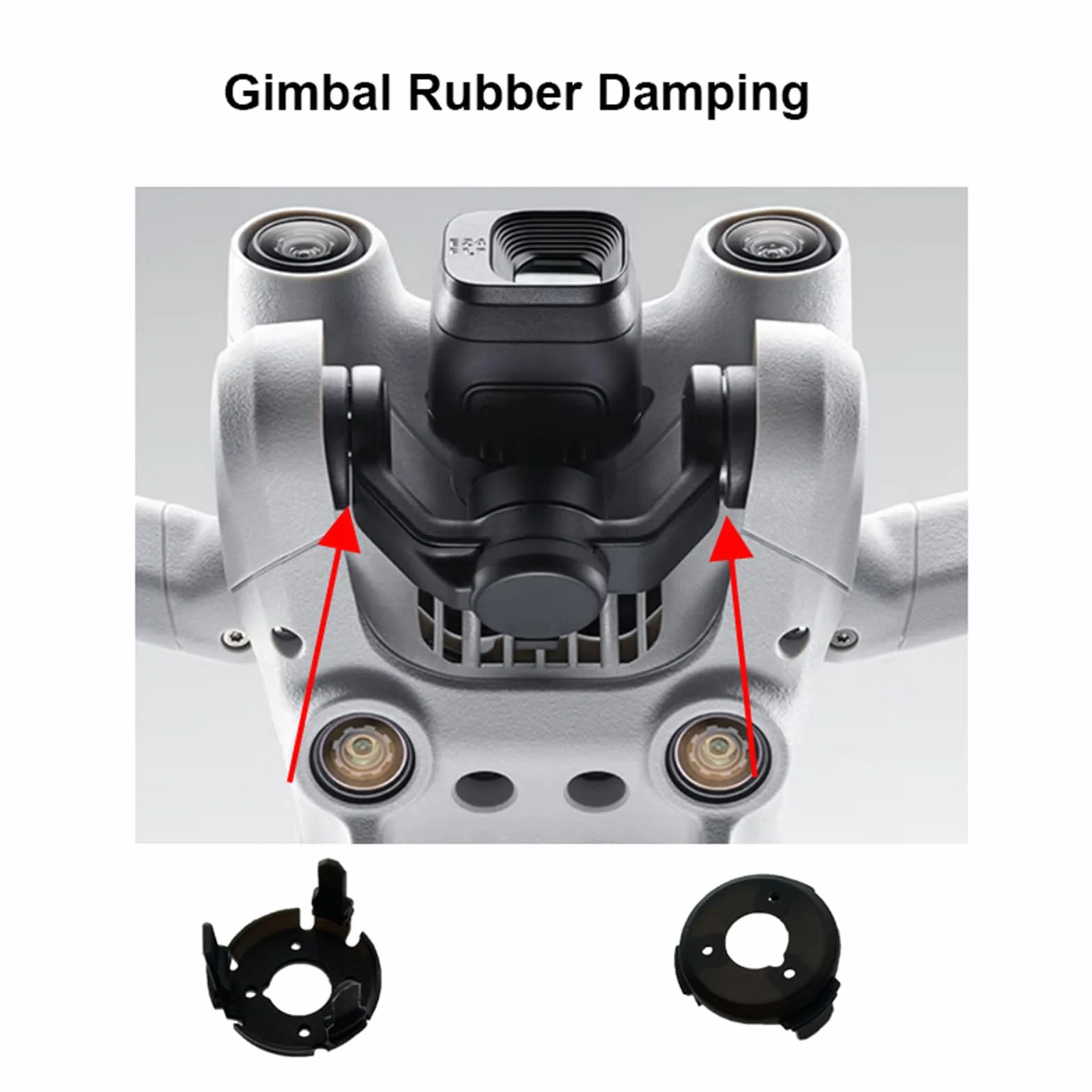 Gimbal Smorzatore di Gomma per DJI Mini 3 Pro / Mini 3, Assorbimento Ammortizzatore per Riparazione Telecamera