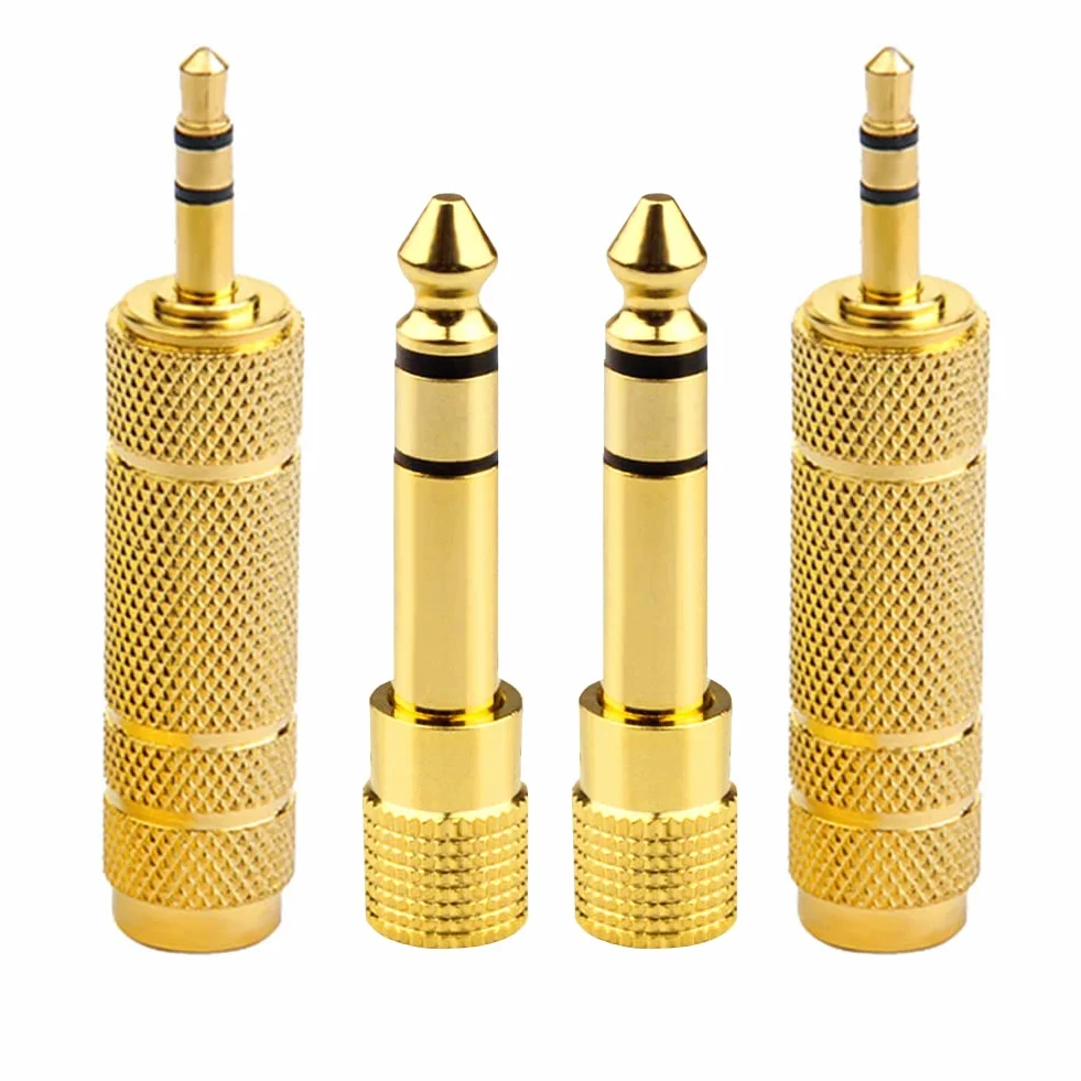 Adattatore Jack Stereo 6,35mm Maschio a 3,5mm Femmina per Chitarra Cuffie