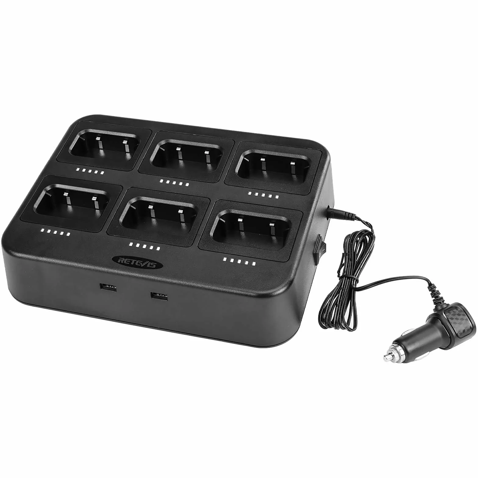 Retevis RB626 Walkie Talkie Caricatore a 6 Vie USB per RB626 RB626H RB637 RB658