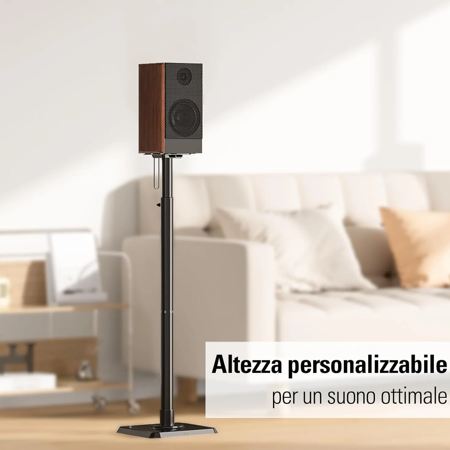 Mounting Dream Supporto altoparlante regolabile altezza per satelliti 5 kg set 2