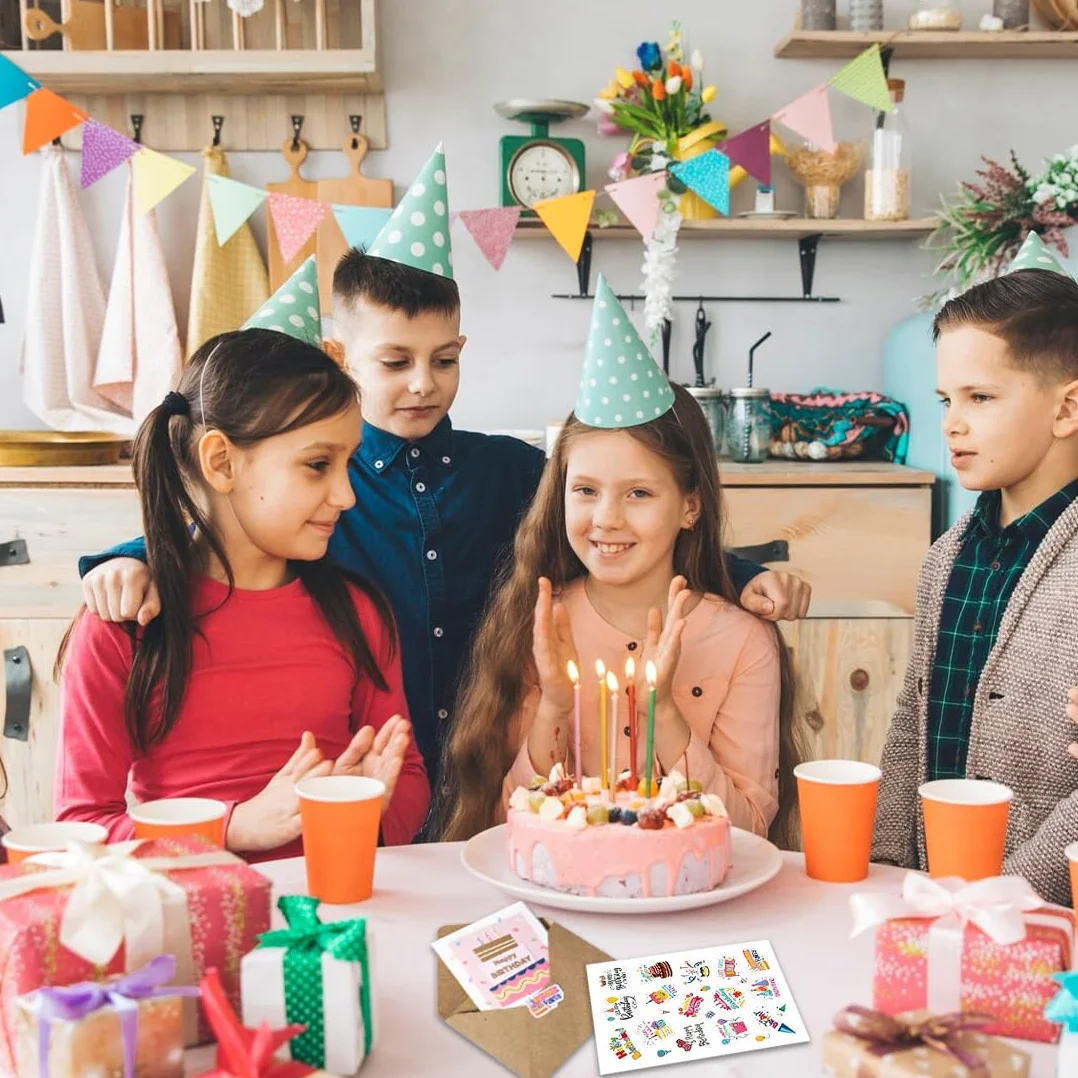 Biglietti Auguri Compleanno 20 Pezzi con Busta e Adesivi, Cartoline Compleanno Divertenti per Uomini Donne Bambini