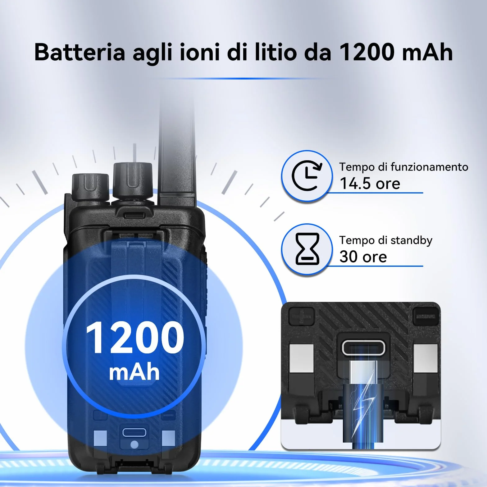 Retevis RT668B Walkie Talkie PMR446 6 Pezzi Nero con Caricatore a 6 Vie e Auricolare