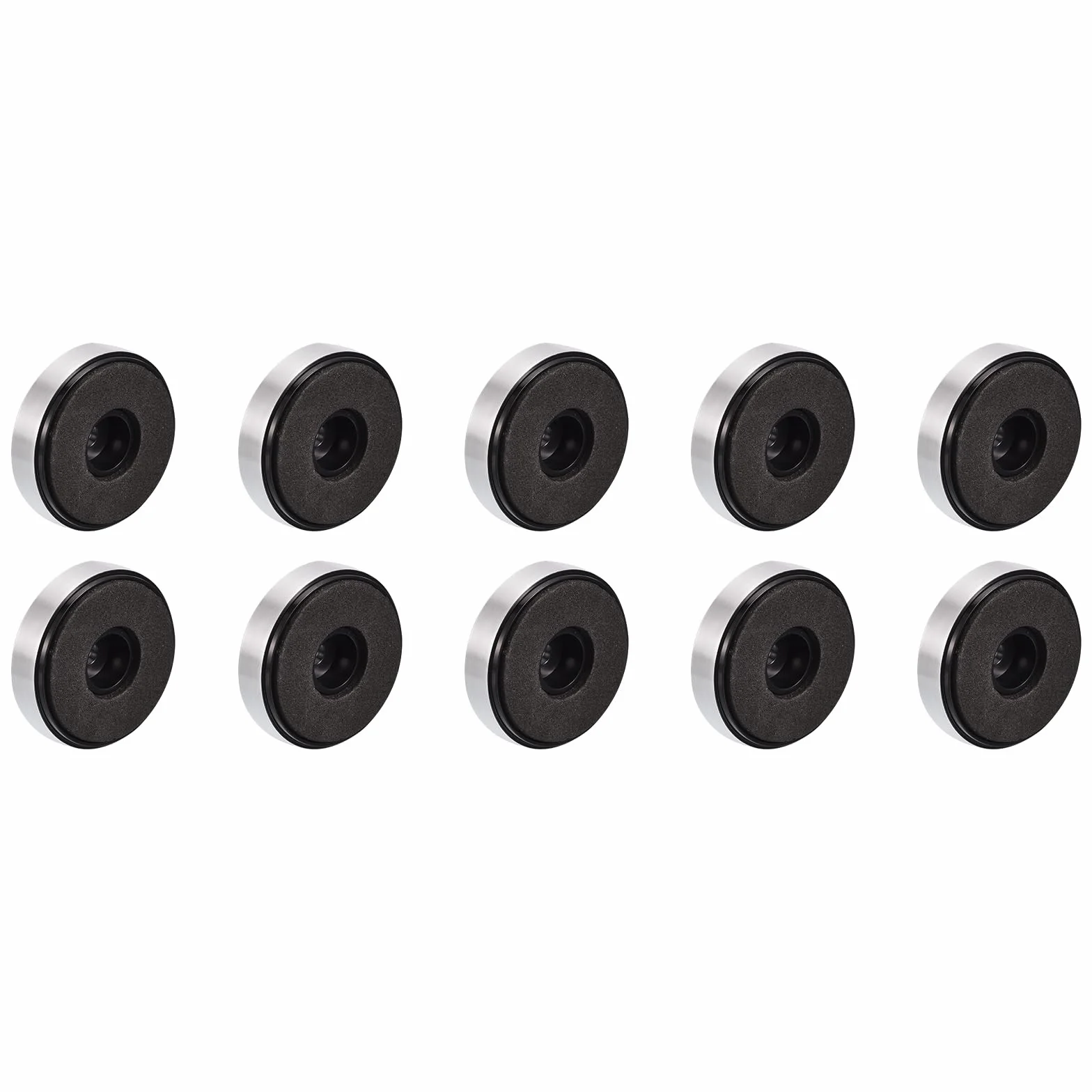 QUARKZMAN 40mm Altoparlante Piedi Supporto Tampone Assorbimento Shock Argento 10pz
