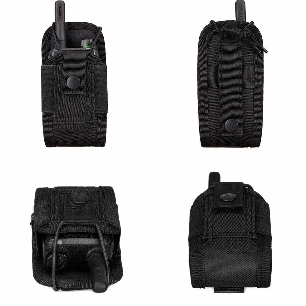 Kyrio Molle porta radio Walkie Talkie Pouch Case per cintura di servizio fondina tattica