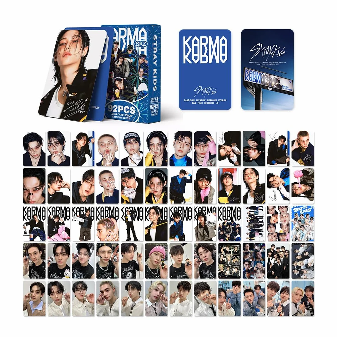 Stray Kids Photocards 60 pezzi Karma Lomo Carte 32 Adesivi SKZ Album Fan KARMA-B