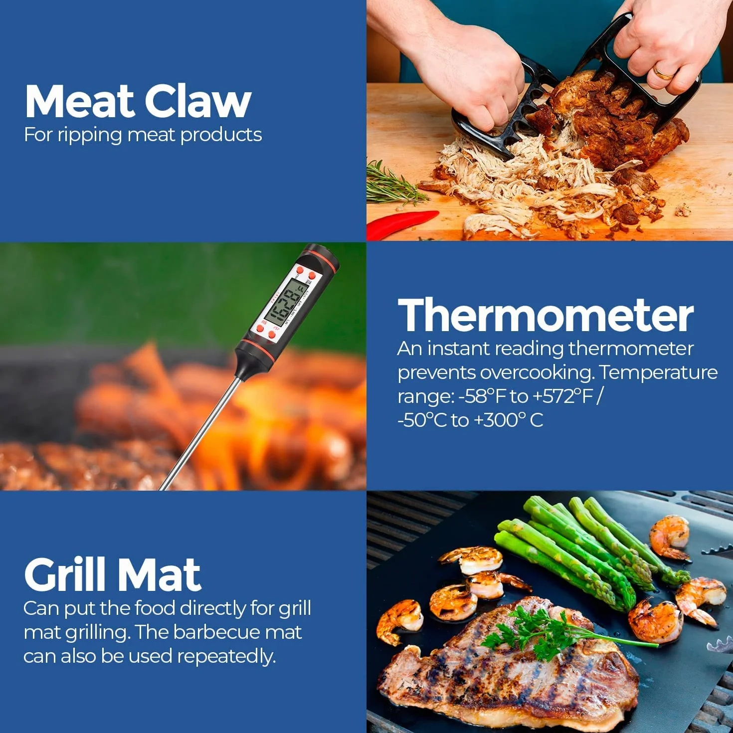 Edihome Zestaw Barbecue 25 Pezzi Acciaio Inossidabile z Kufrem Premium