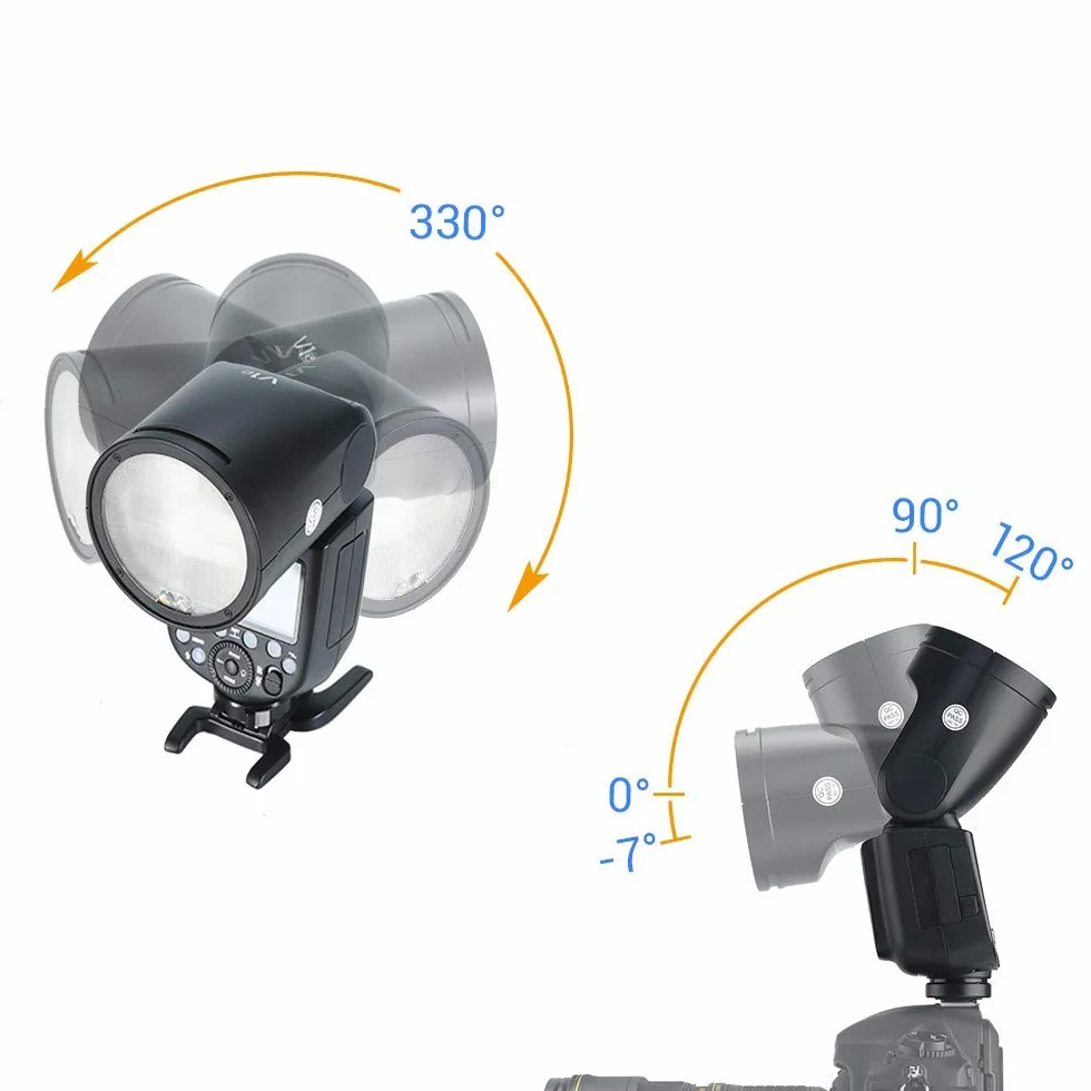 Godox V1-N Round Head Flash Speedlight 2.4G TTL HSS for Nikon 2600mAh Lithium Battery