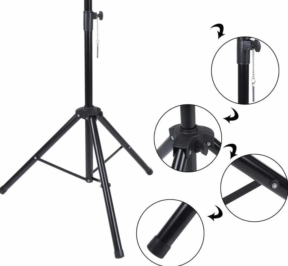 2 PEZZI STATIVI TREPPIEDE CAVALLETTO SUPPORTI CASSE ACUSTICHE UNIVERSALI