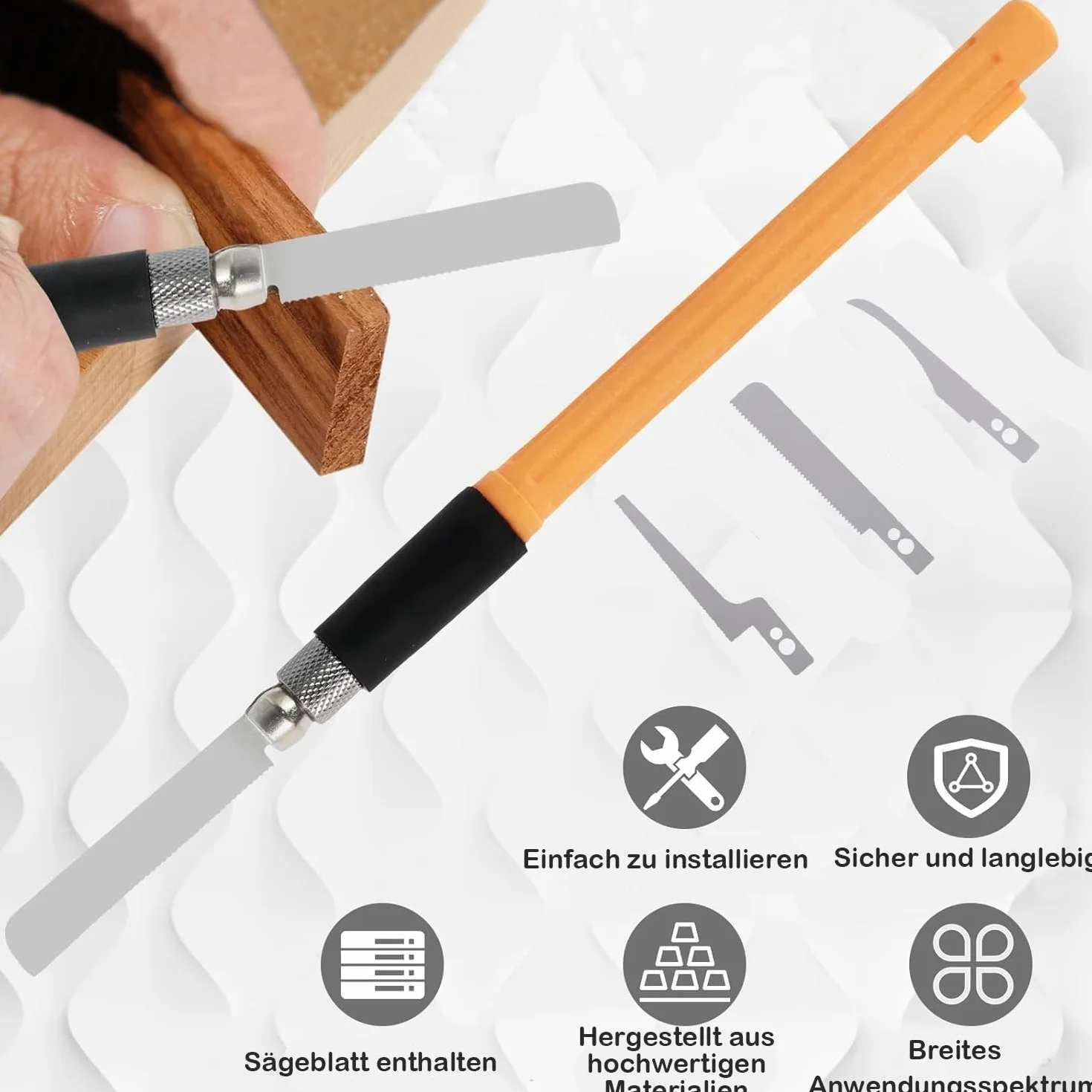 Set mini seghe a mano per modellismo fai da te 3 tipi intercambiabili lame seghetto custodia