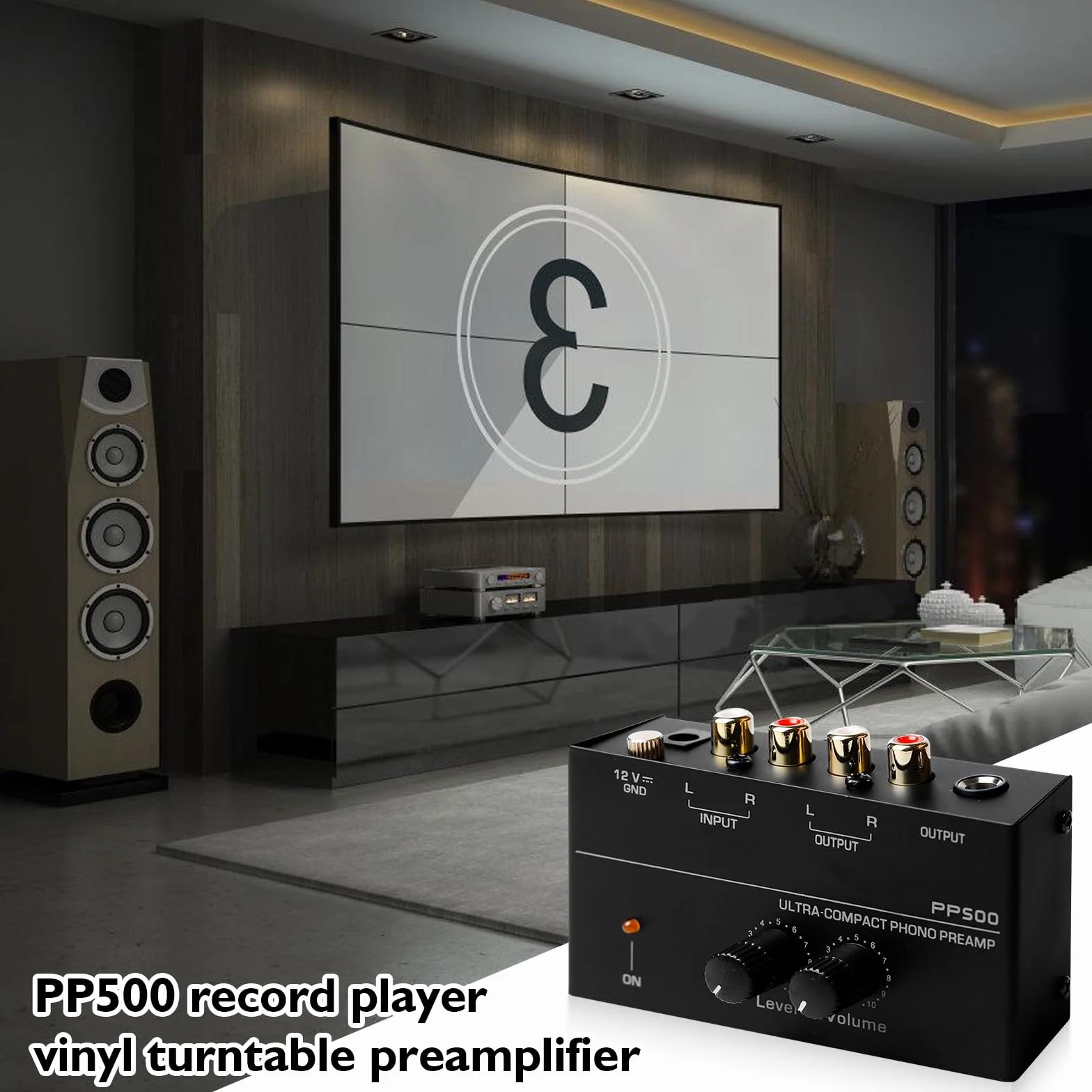 Giradischi Phono Preamplificatore PP500 Preamplificatore Audio Stereo con Ingresso e Uscita RCA