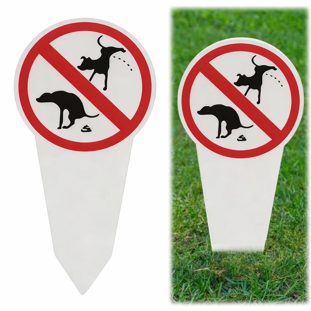 Cartello Divieto Cacca Cane 1 Pezzo - Segnale Chiaro e Resistente, Impermeabile, per Giardino, Cortile, proprietà Privata. Mantiene Pulito.