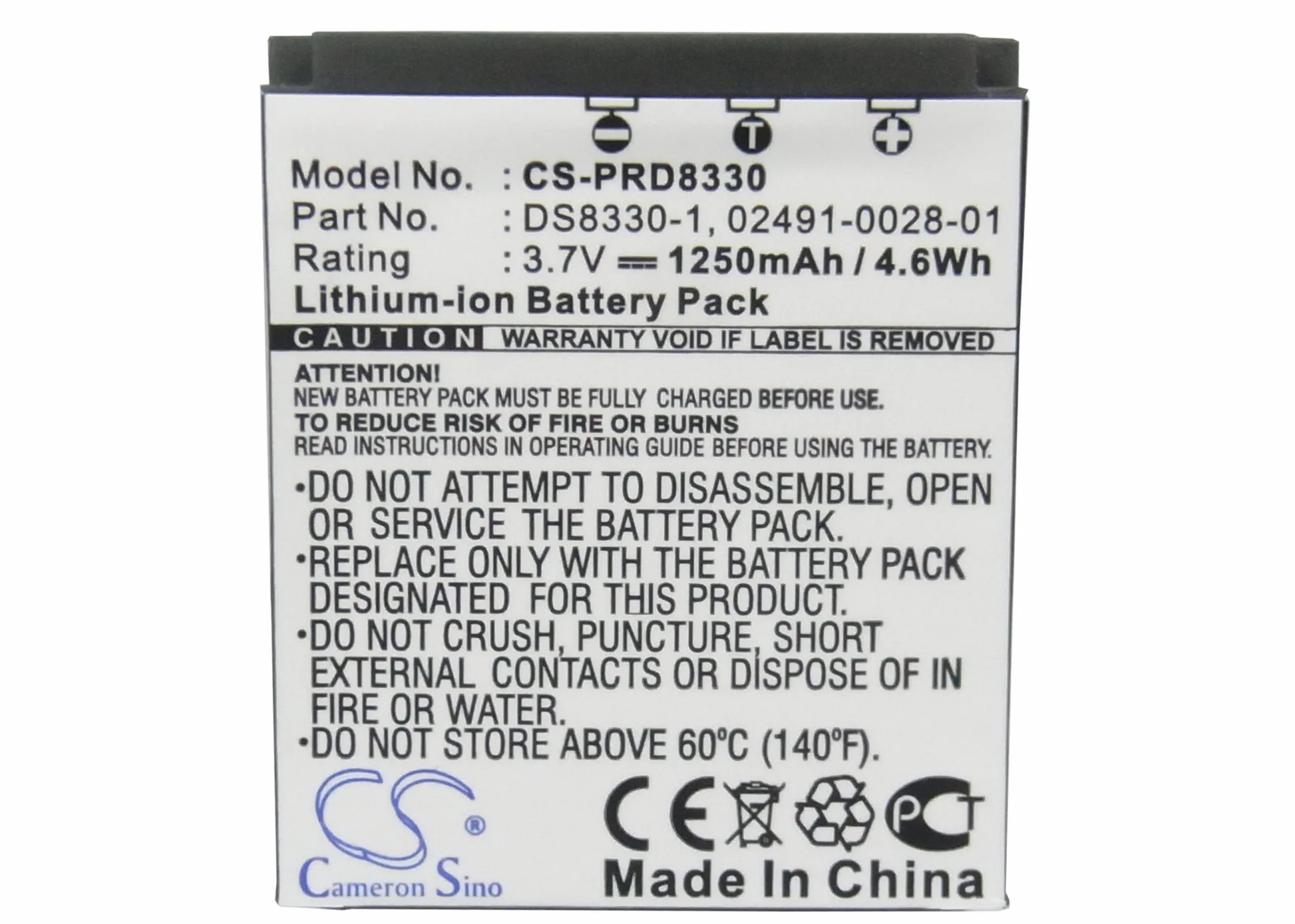 Bateria 1250mAh do Rollei Compactline 150, Prego 8330, DP8300, Acer CP-8531, Revue DC 10.1