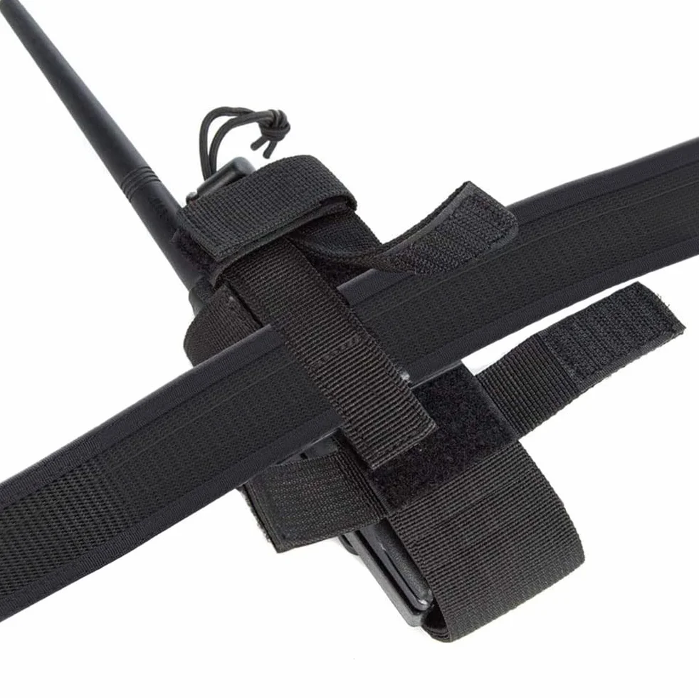 Molle Tactical Radio Pouch Holster, Adjustable Waist Belt for Walkie Talkie, Police Military Radio Holder