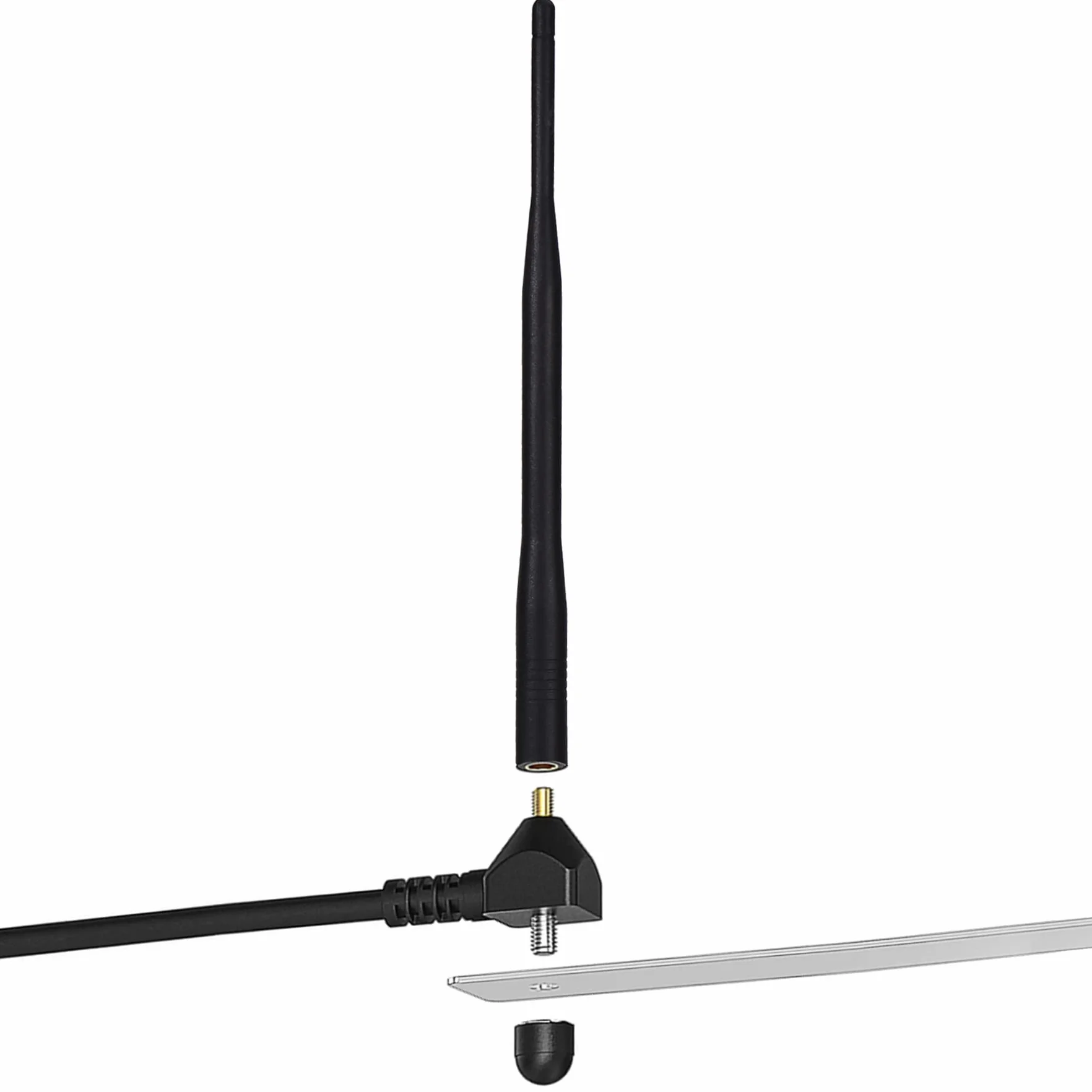 Antenna Apertura Cancello 433,92 MHz Ricevitore Lunga Distanza 3 m Cavo Bassa Perdita Compatibile con All Summer GTO Mighty Mule