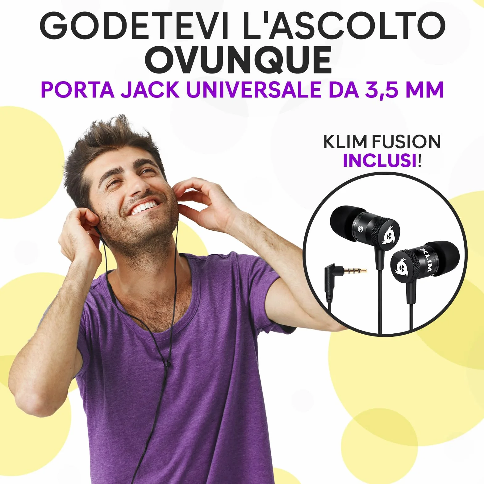 KLIM K8 Lettore Cassette Audio Registratore Cassette Radio AM/FM Microfono Altoparlante Integrato Nero