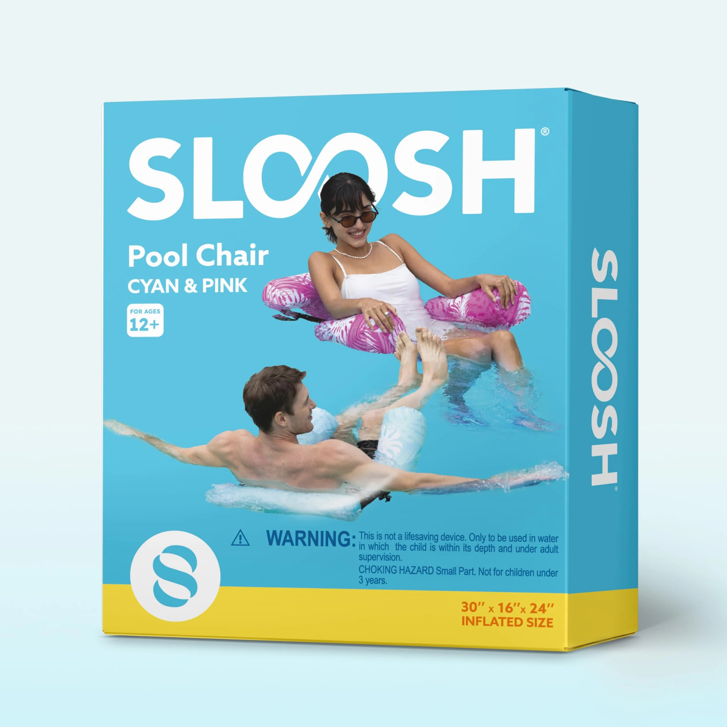 SLOOSH Gonfiabili per Piscina per Adulti, 2 Pezzi Sedie Lounge Galleggianti
