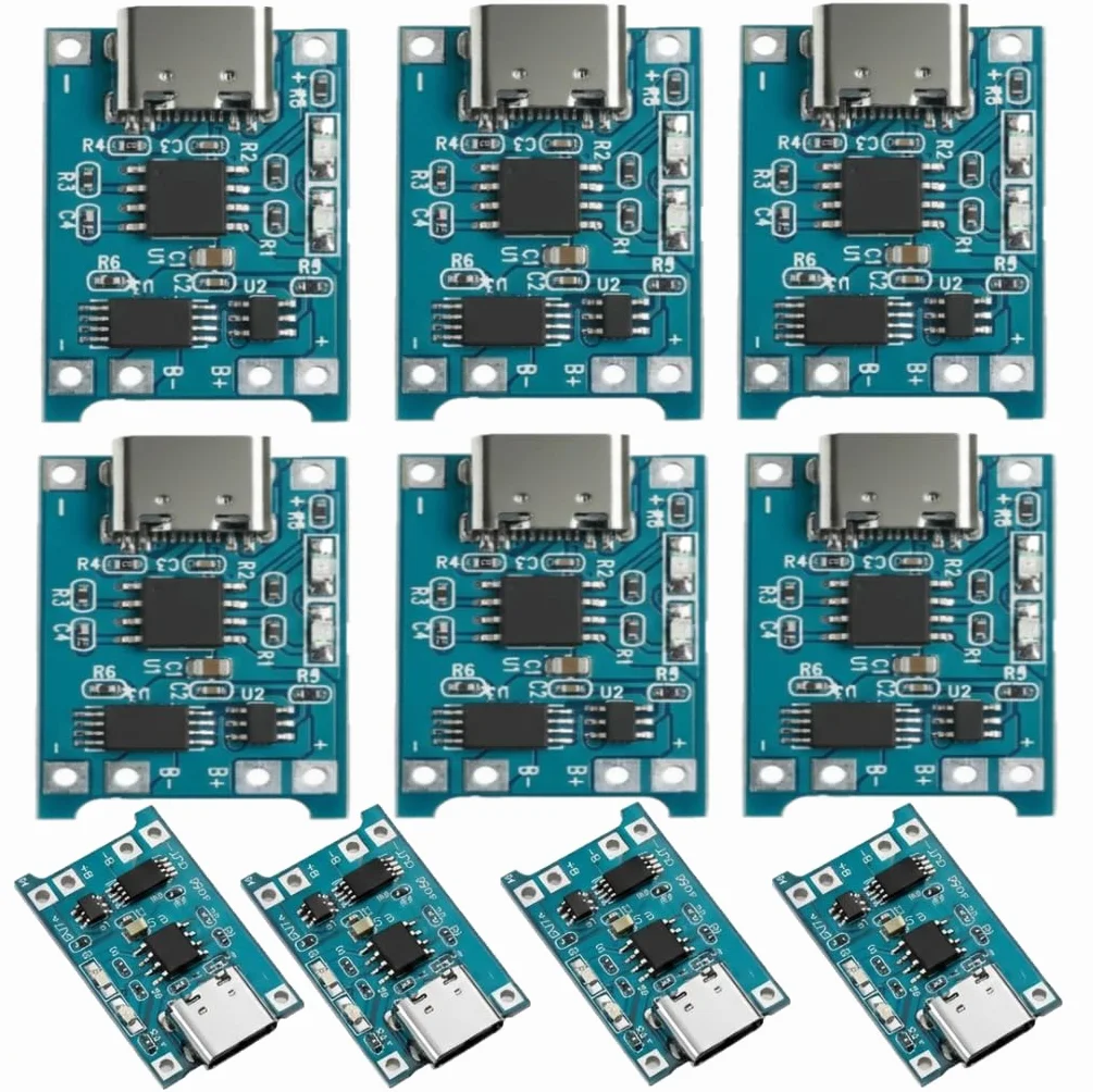 TC4056 Charger Modulo USB-C 5V 1A Caricabatterie Module Protezione Doppia per Batterie Li-ion 18650