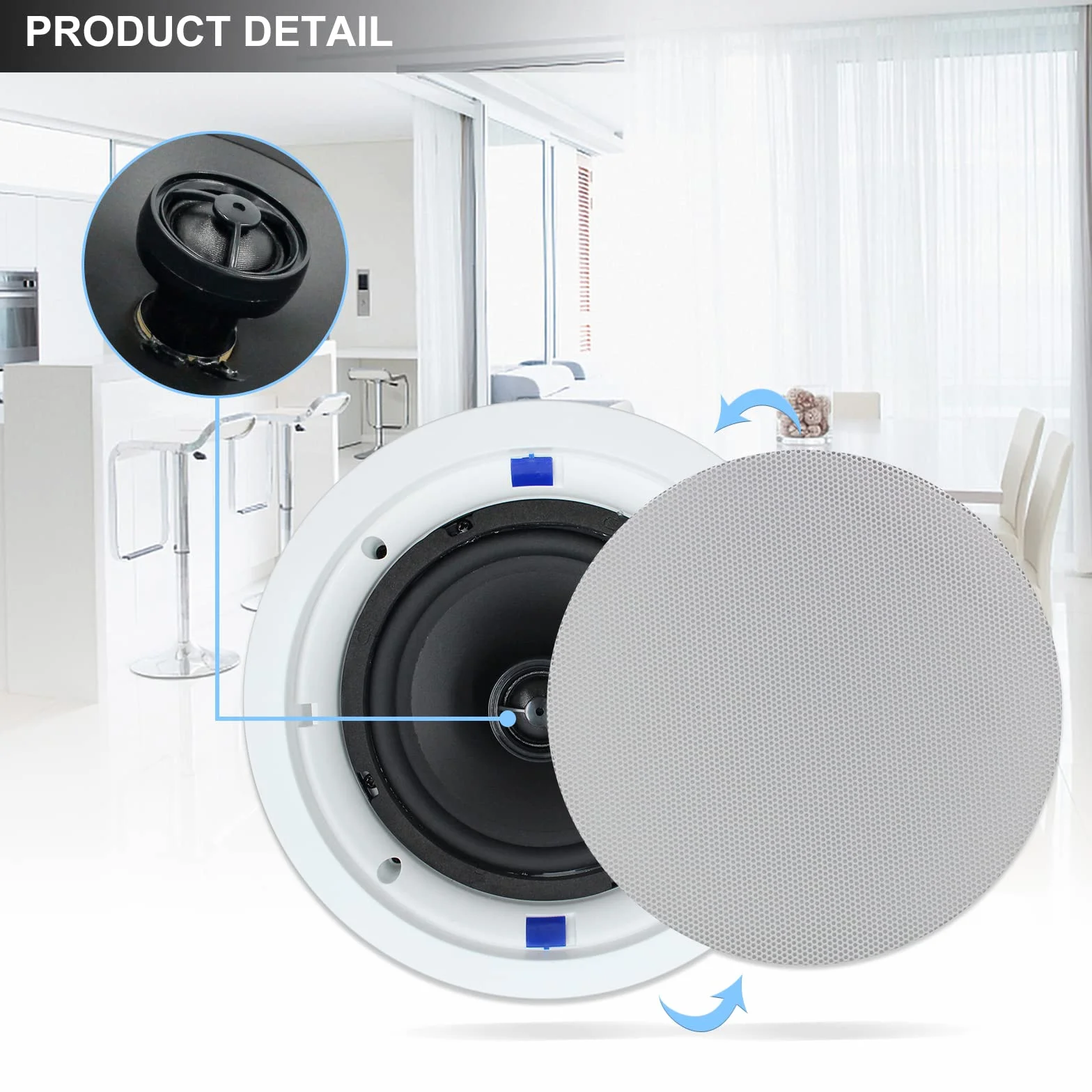 Herdio 4 Pollice 2 Way Built-in Montaggio Soffitto Altoparlanti Bluetooth