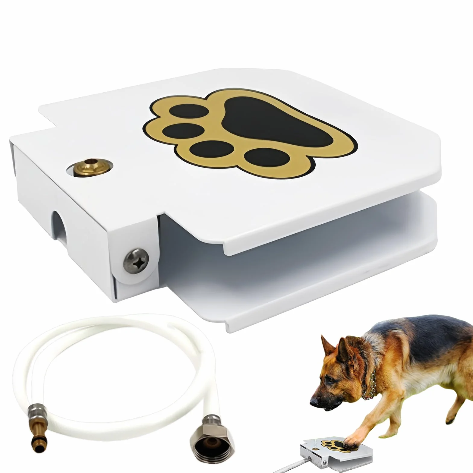 Fontana Acqua per Cani da Esterno,Gioco Idrico ad Attivazione con | Dispenser Acqua Regolabile Per Cuccioli Da Giardino Cortile All'Aperto