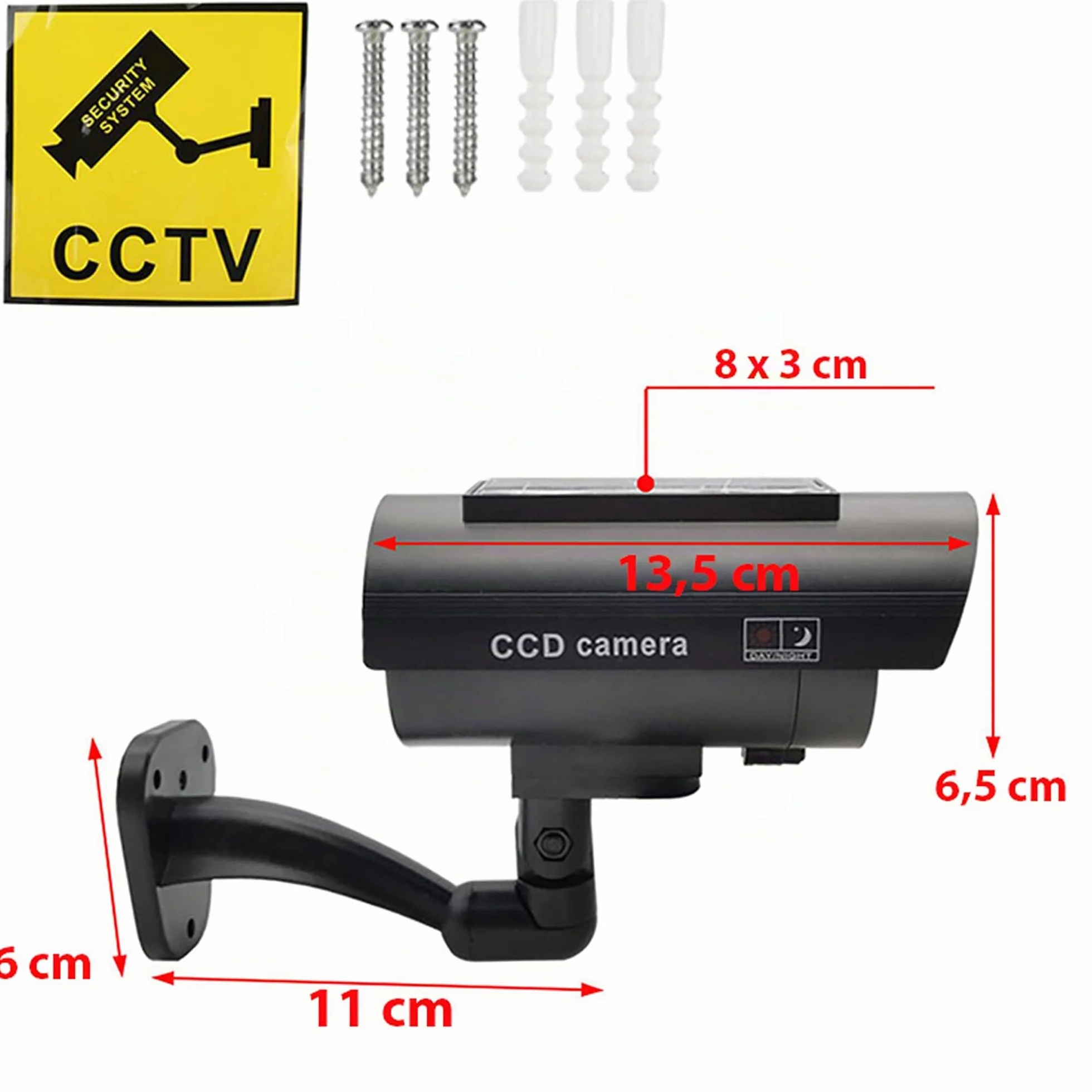 Retoo Telecamera Finta Solare LED Lampeggiante CCTV Imitazione Realistica Interni Esterni