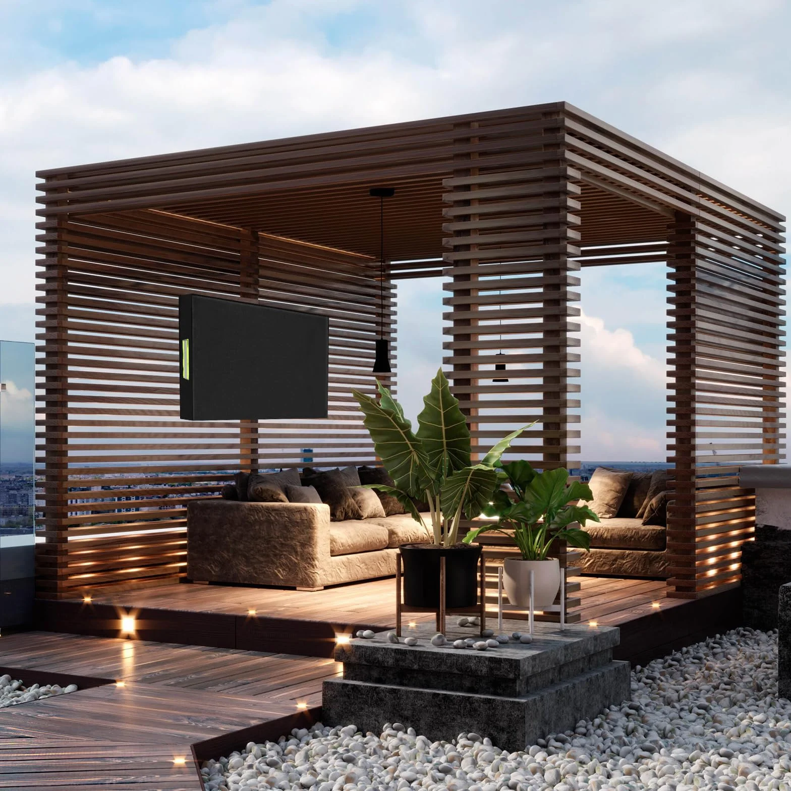Copertura per TV esterni 55-58 pollici 600D Oxford PVC impermeabile antipolvere universale