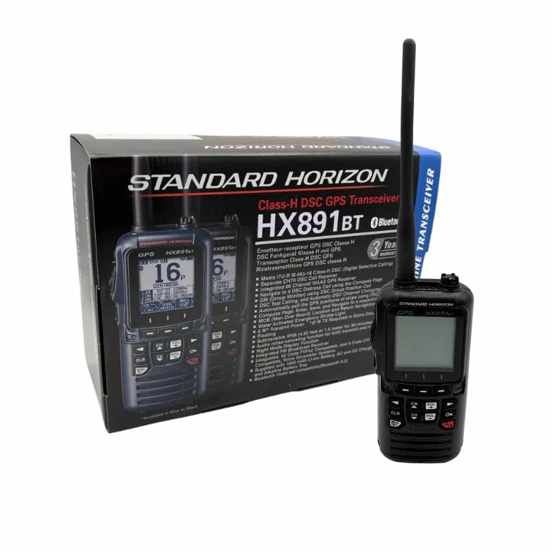 Standard Horizon HX891BT/E Radio VHF Marina Portatile 6W GPS Impermeabile IPX8 Bluetooth Nero