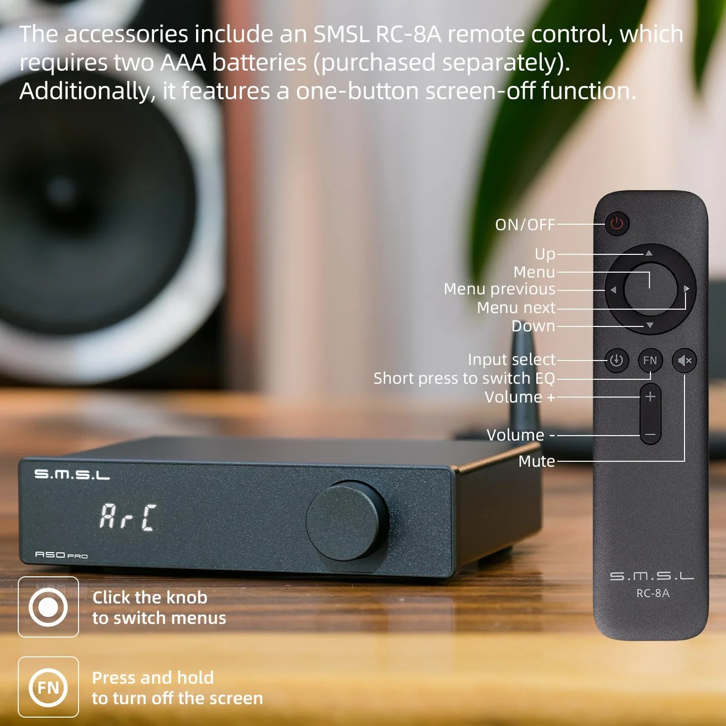 S.M.S.L A50 PRO Amplificatore di Potenza HiFi 2.1 Canali, MA12070P, Bluetooth 5.0, Subwoofer Passivo