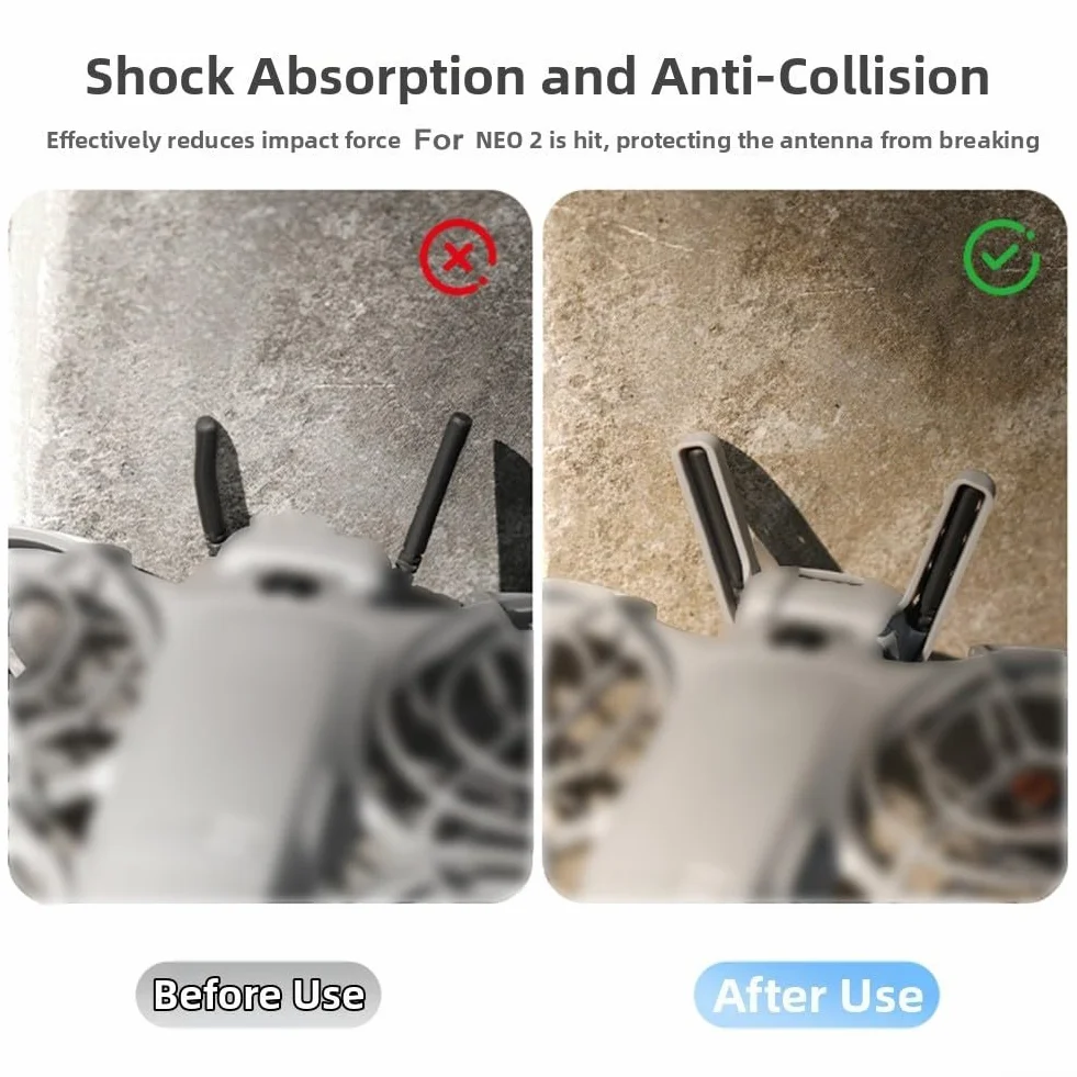 DJI NEO 2 Copertura Protettiva Antiurto PC Tail Antenna Shield Resistente alle Cadute Protezione Modulo Trasmissione Immagini Accessorio Compatto Grigio