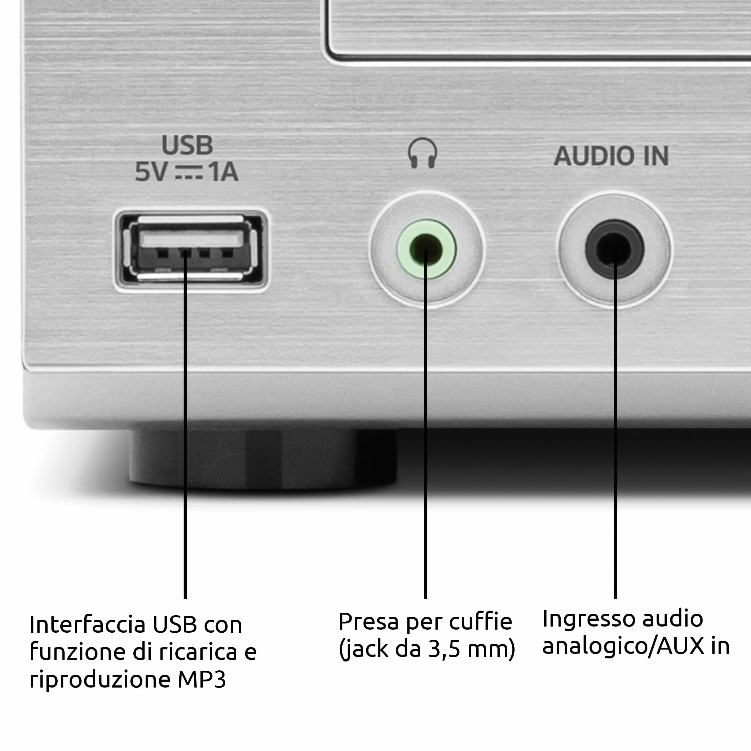 TechniSat VIOLA 710 CD IR Impianto Hi-Fi compatto radio Internet DAB+ FM lettore CD Bluetooth 2x20W RMS