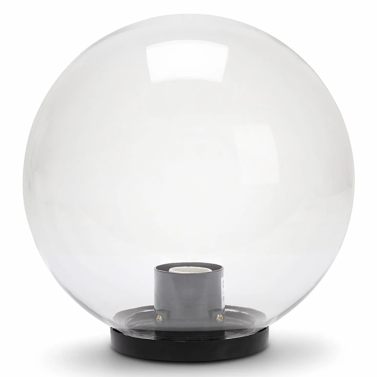 Velamp APOLUX – Lampada Sferica da esterno, diametro 250mm, Attacco E27, Trasparente | Impermeabile IP44, Diffusione a 360°, Ideale per giardini, terrazze e vialetti