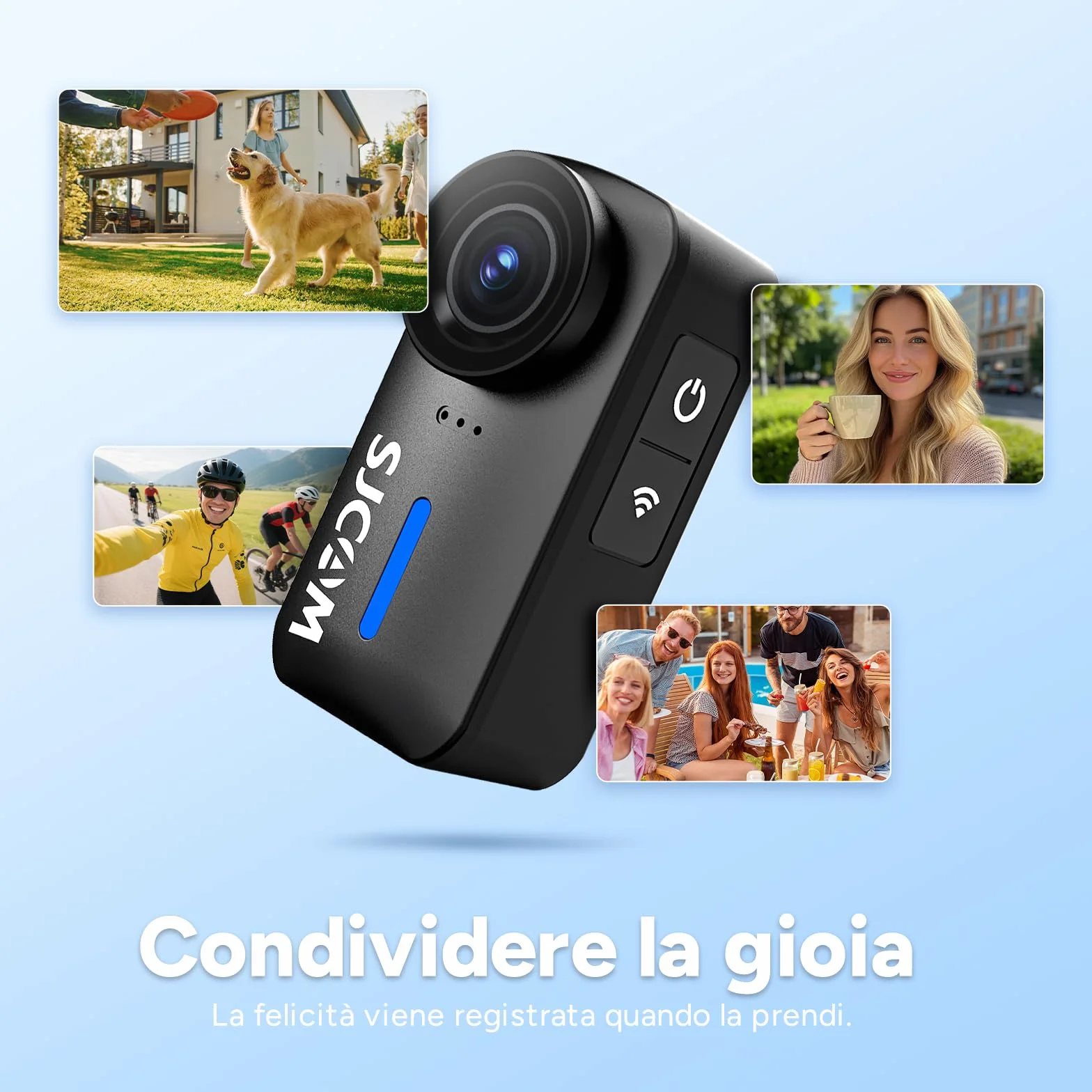 SJCAM C110Plus Magnetic Combo 4K Pocket Action Cam FOV 170° Nero