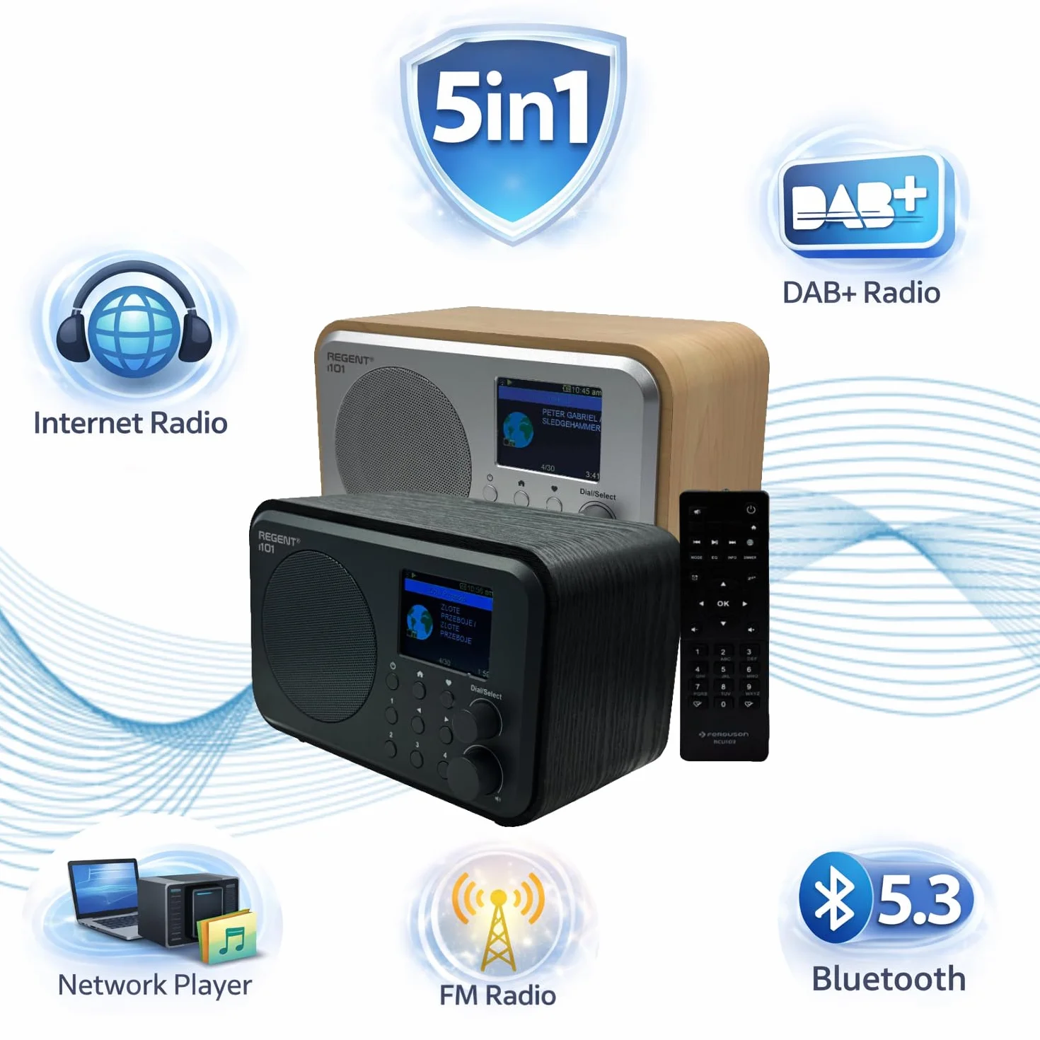 Ferguson Regent i101 Radio Internet WLAN Bluetooth FM DAB+ Radio FM radiosveglia