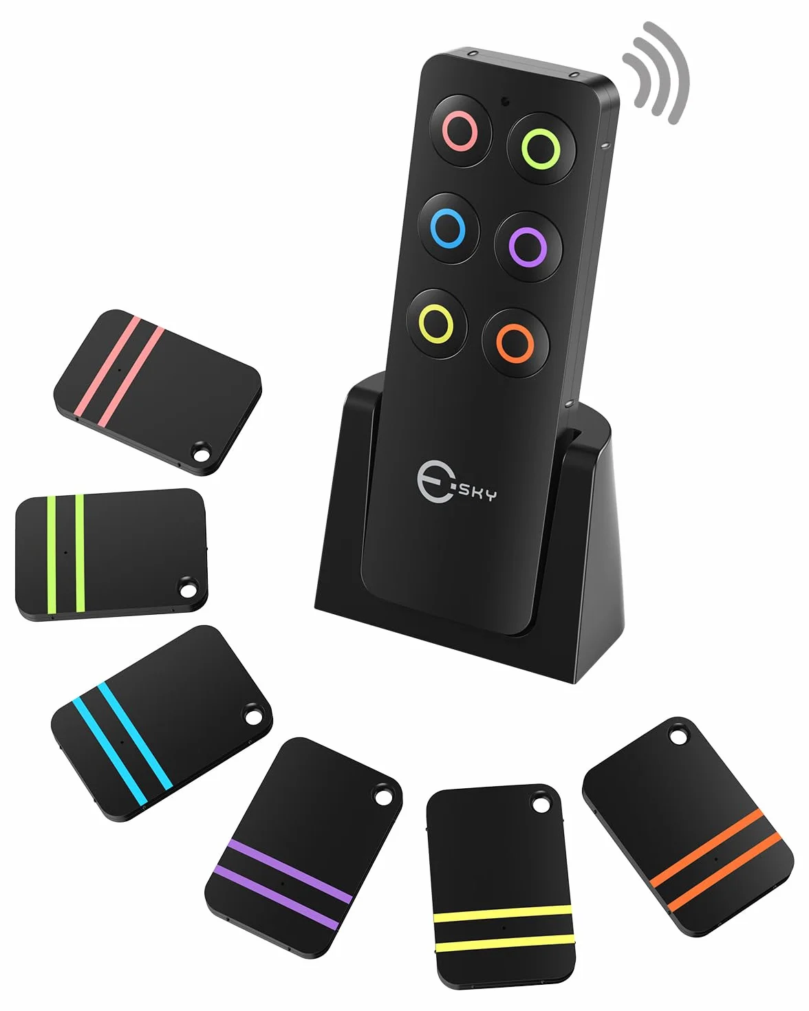 Esky Localizzatore Chiavi Trasmettitore Wireless 6 Ricevitori RF per Animali Domestici Chiavi Portafogli