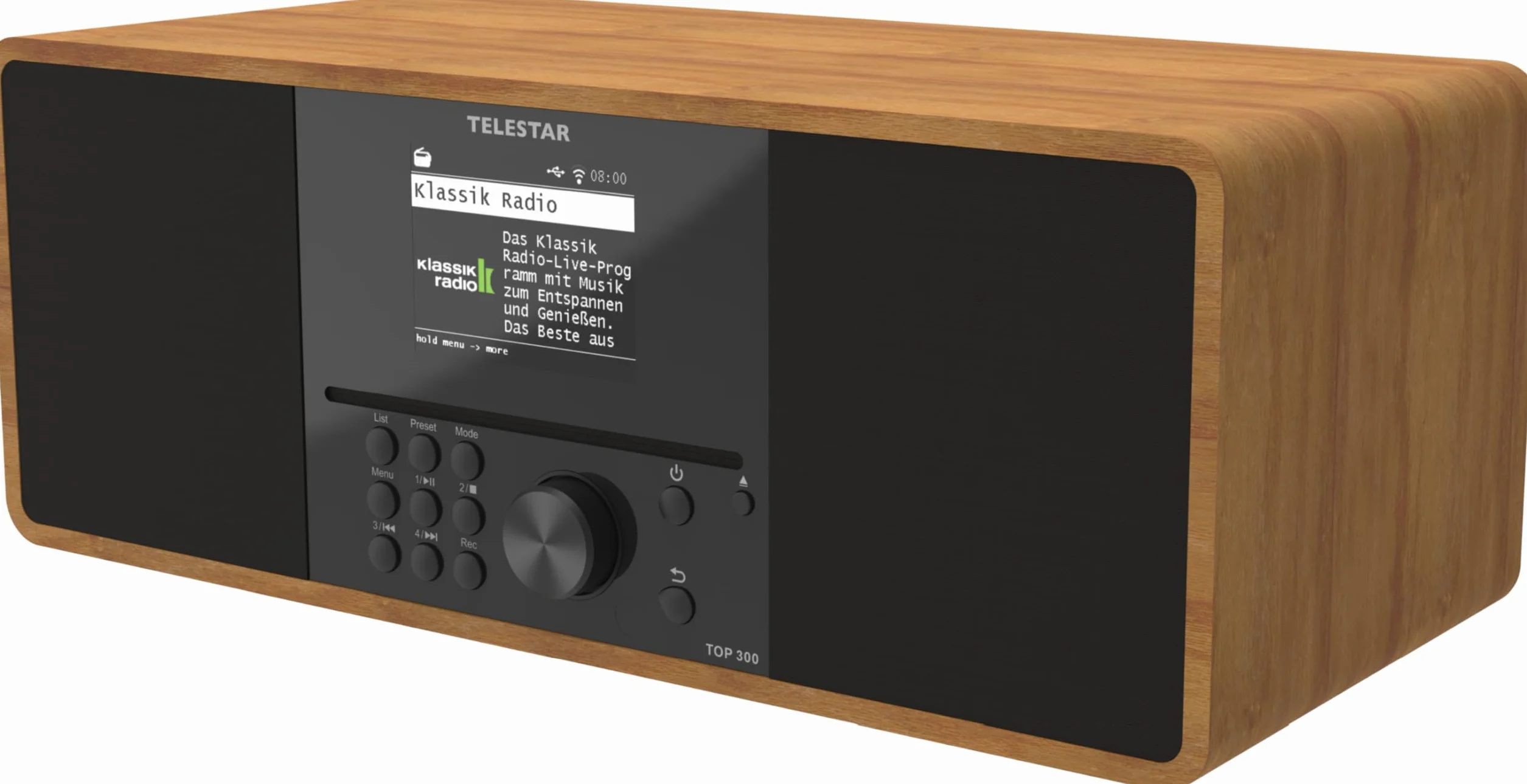 TELESTAR TOP 300 Radio DAB+/Internet con lettore CD stereo 2x15W Bluetooth Audio-Streaming Legno