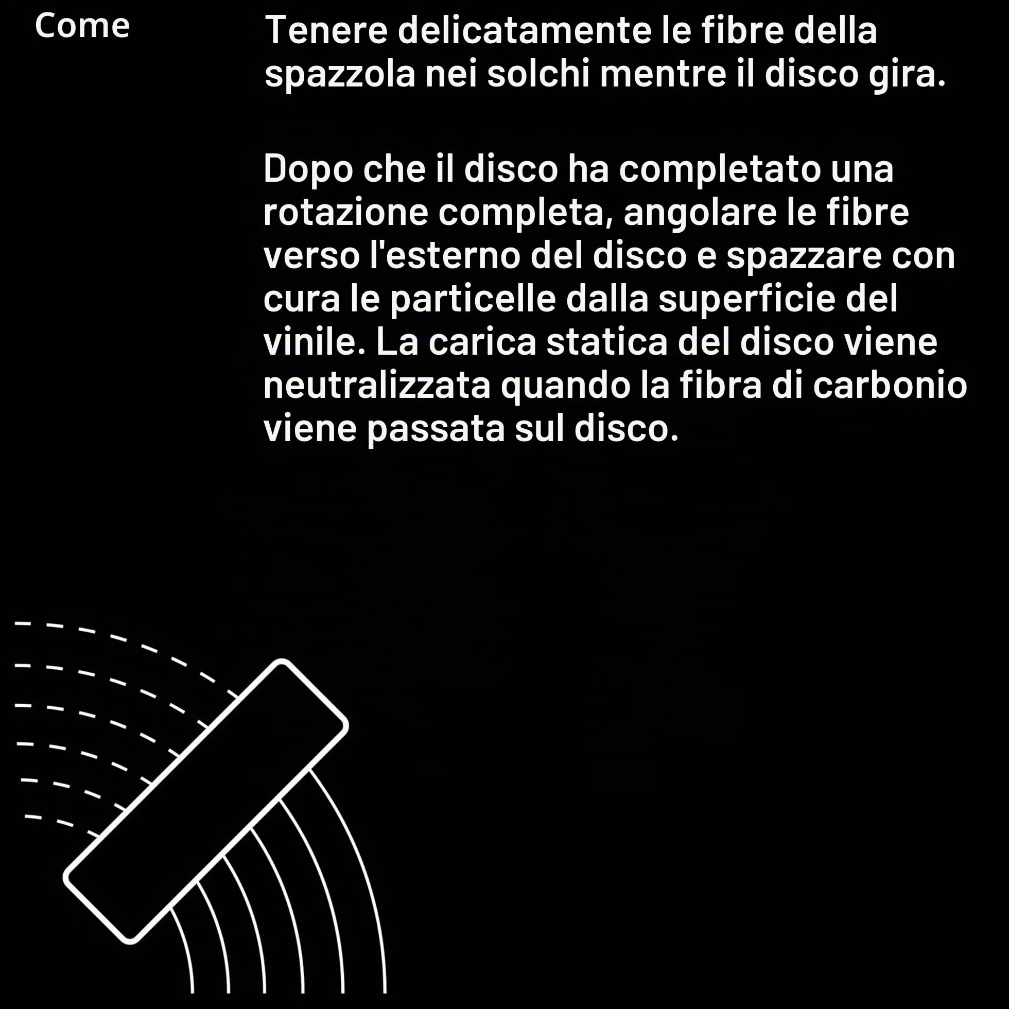 Pulitore Antistatico per Puntina Giradischi Stylus Cleaner Spazzola Testina Nero
