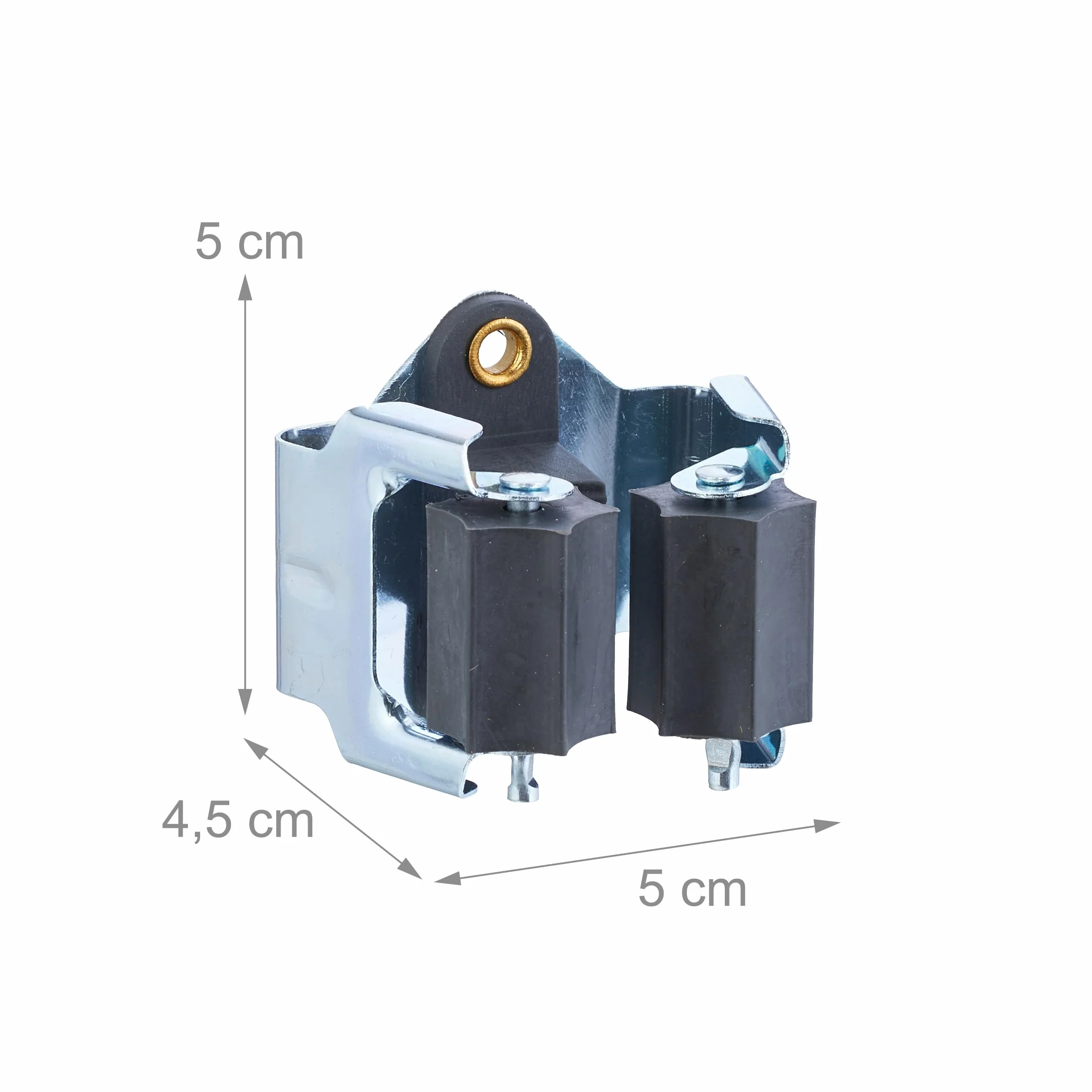 Relaxdays Ganci Porta Attrezzi da Giardino, Set 20 Appendi Portascope e Utensili Casa, Ferro e Poliresina, Nero Argento