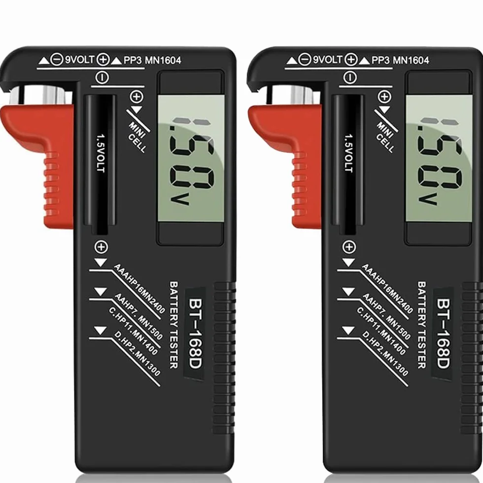 Greluma 2 Pz Tester batteria digitale universale per batterie AAA AA C D 9V 1,5V
