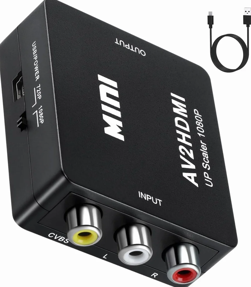 RCA to HDMI Converter 1080P Composite CVBS Audio Video Adapter PAL NTSC
