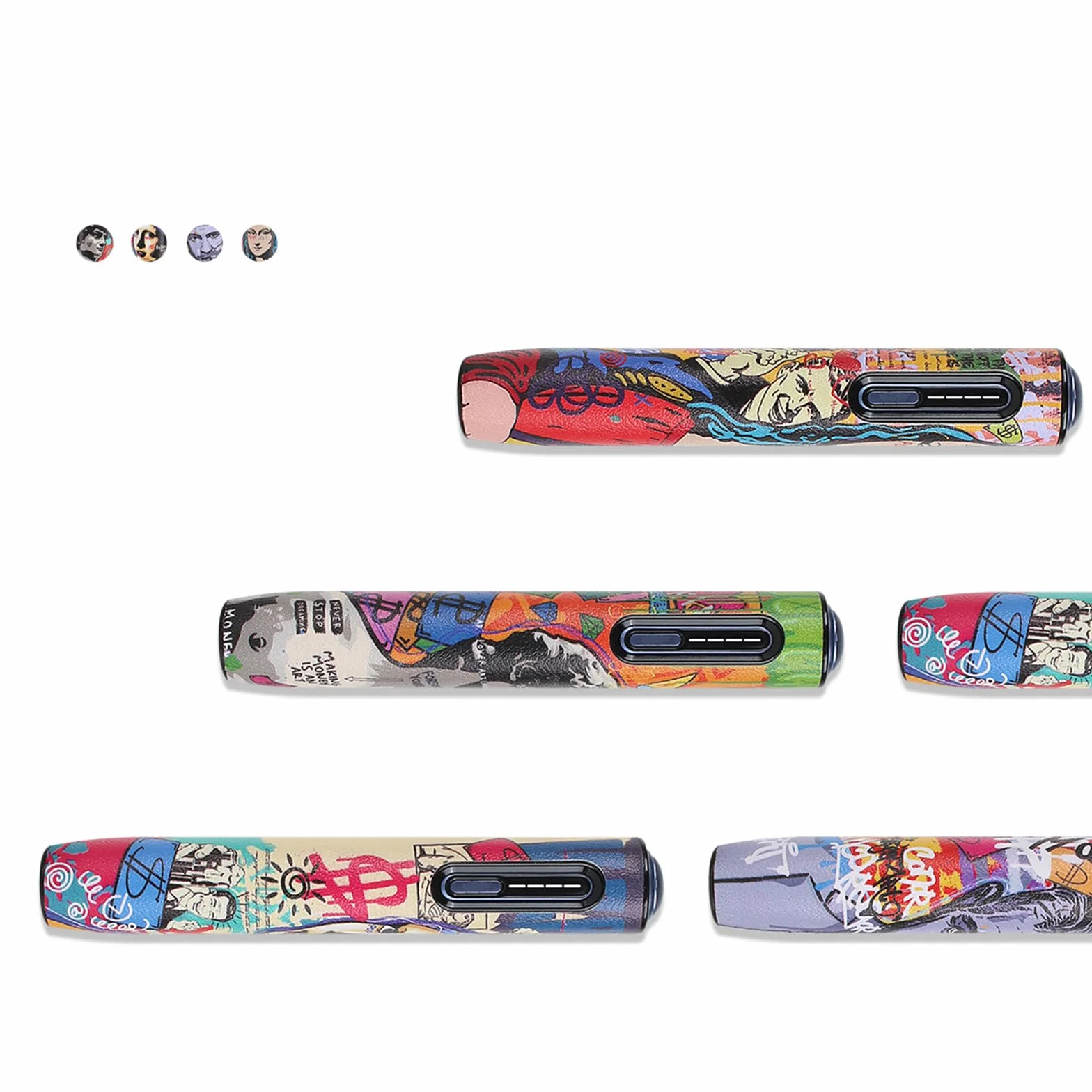 Custodia iLUMA i ONE (M0033) Graffiti Pelle PU Silicone Antiurto Antigraffio