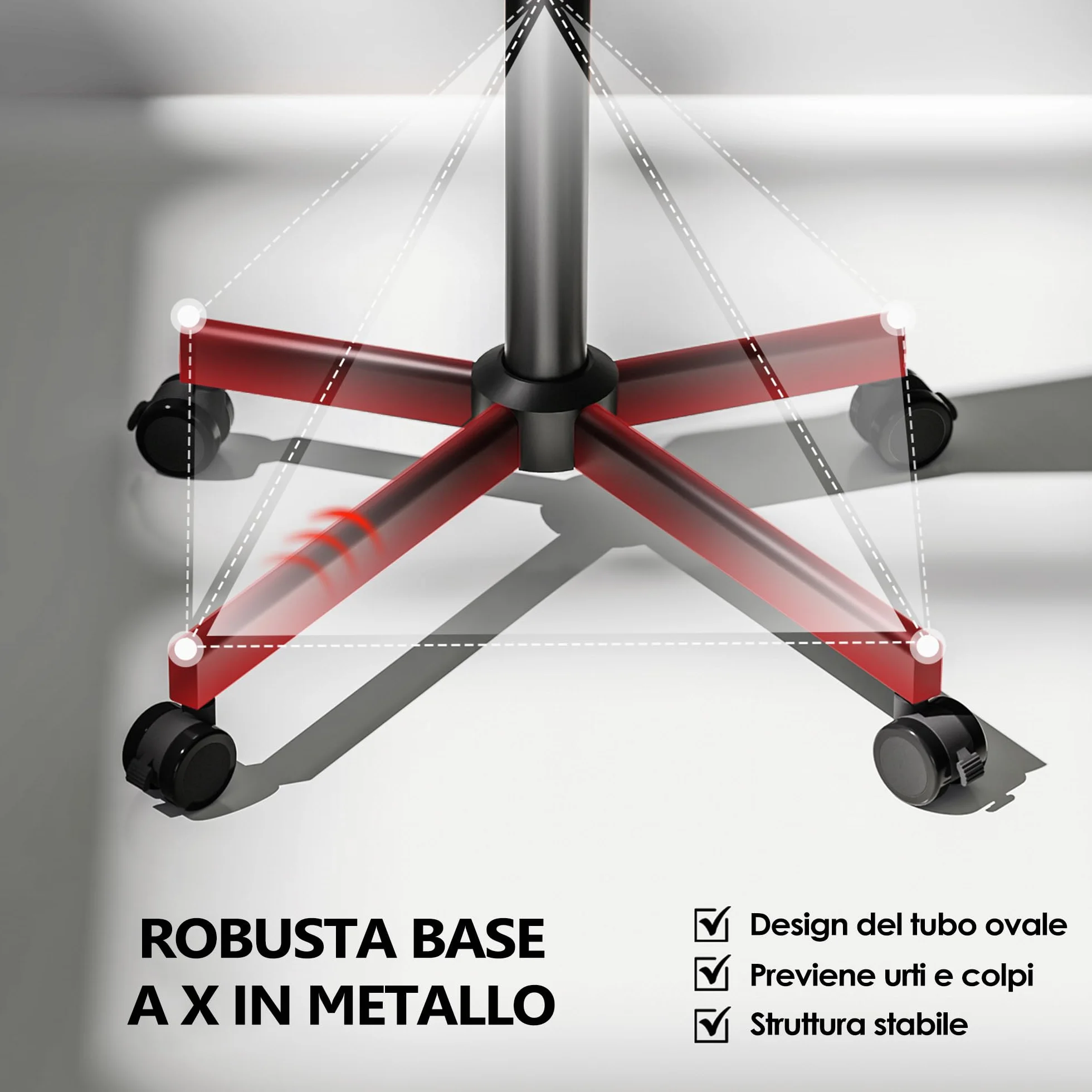 AOKCOS Carrello Porta TV 32-65 Cali, Supporto TV da Pavimento Regolabile, Inclinabile, VESA 400x400mm 40kg