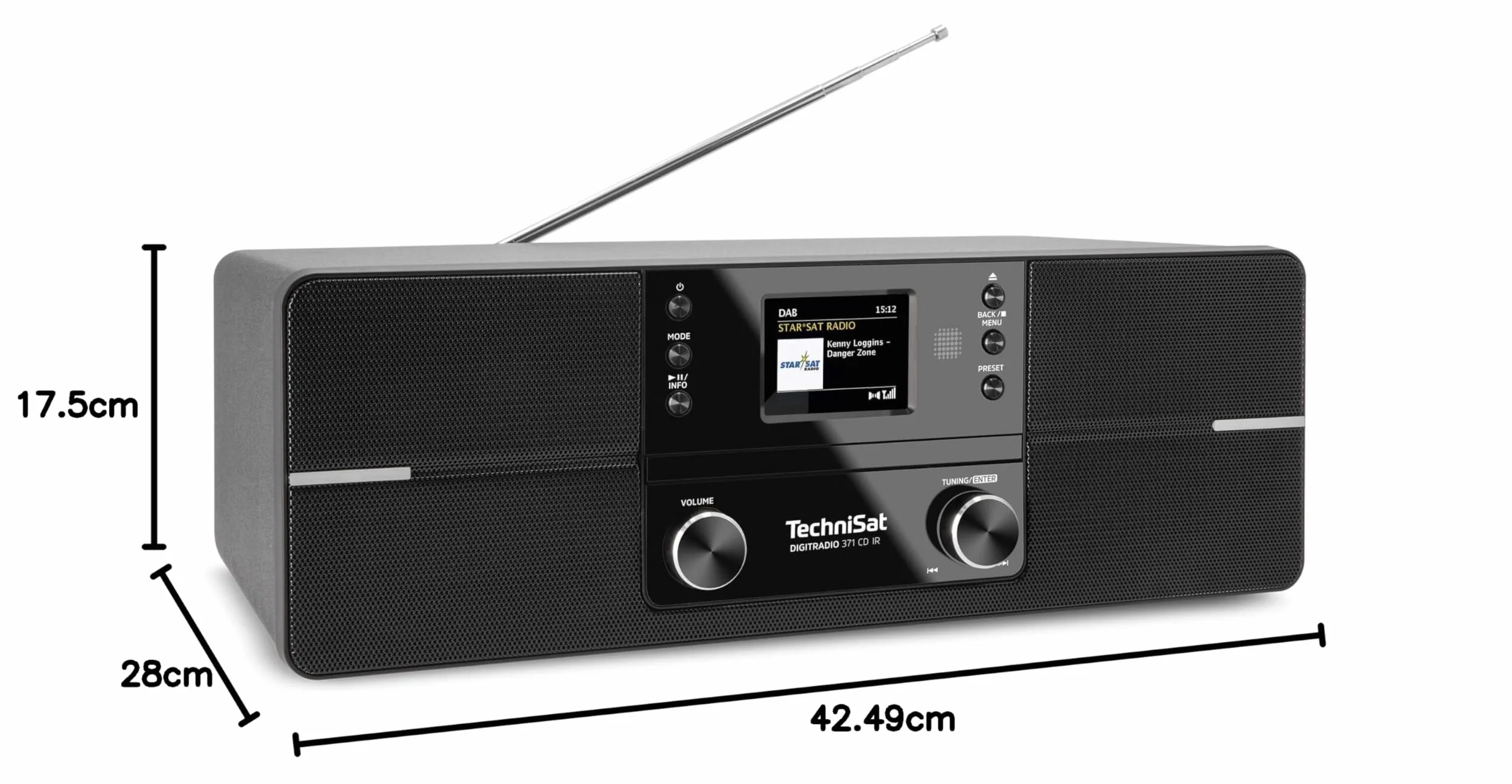 TechniSat DIGITRADIO 371 CD IR Internetradio Stereo DAB+ VHF CD WLAN Bluetooth 10 W nero